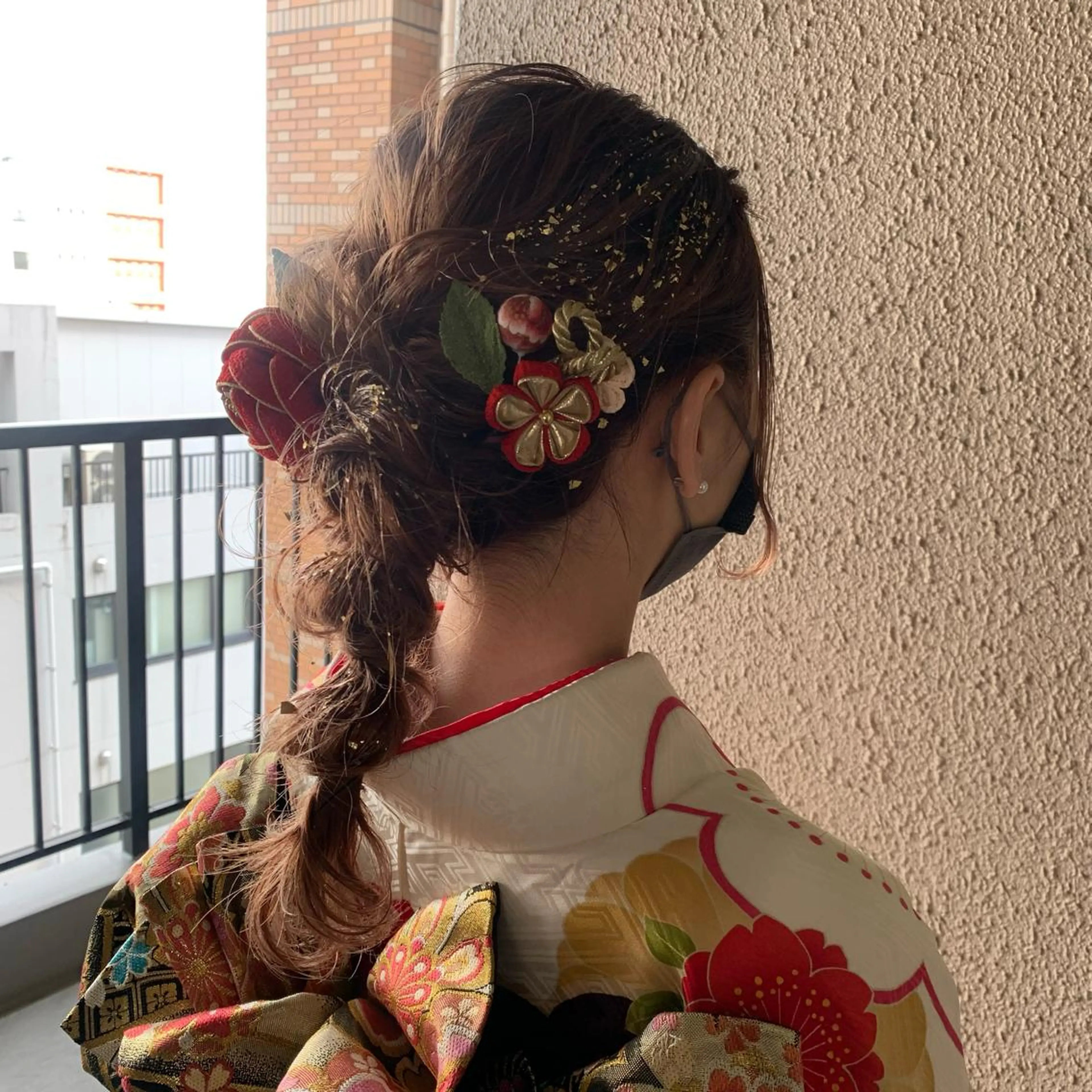 ミディアム ヘアアレンジ 成人式 着付け chouette/ 根本優希のヘアスタイル