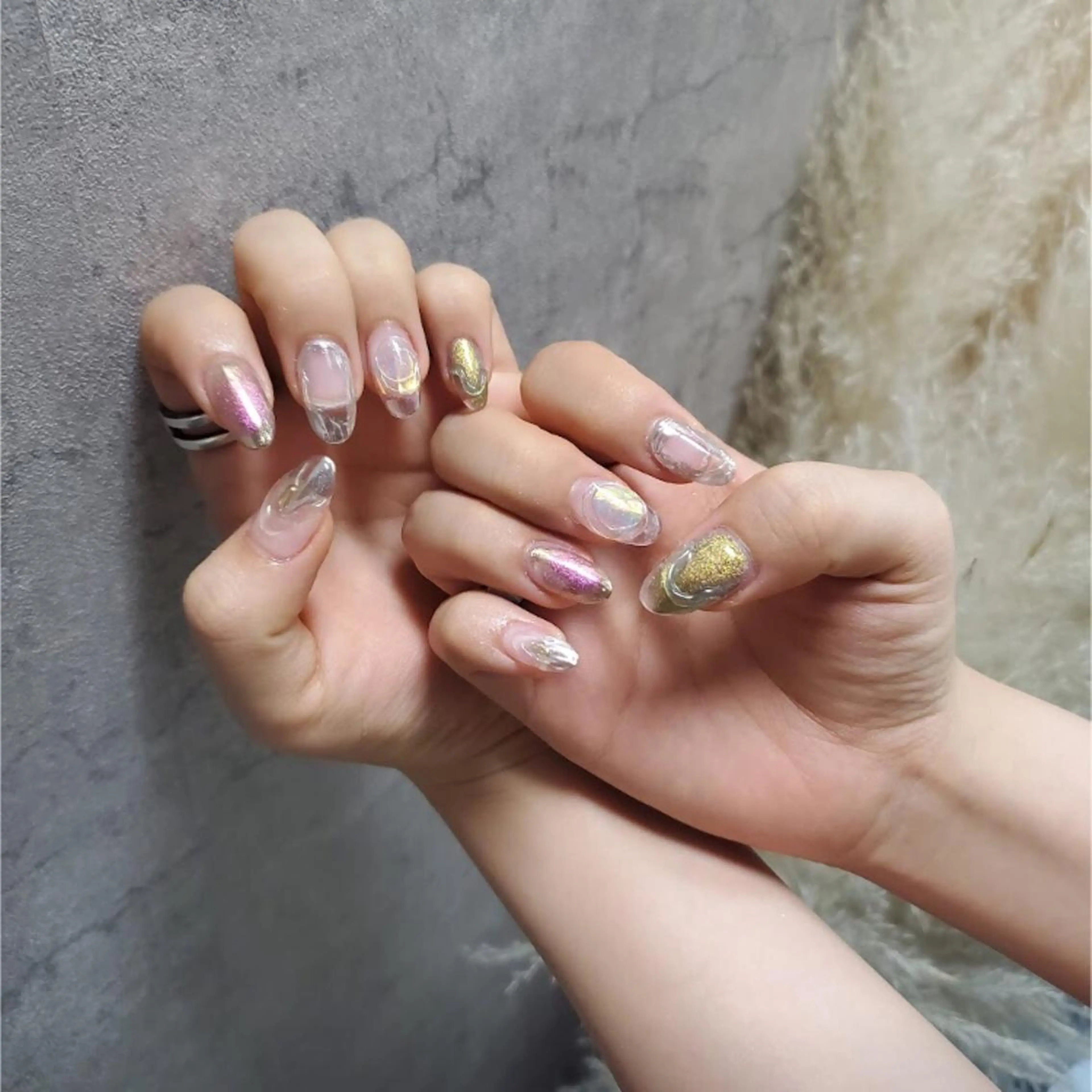 ネイル アートネイル クリアネイル ジェルネイル マグネットネイル ミラーネイル nailstudio eviz新宿店のネイルデザイン