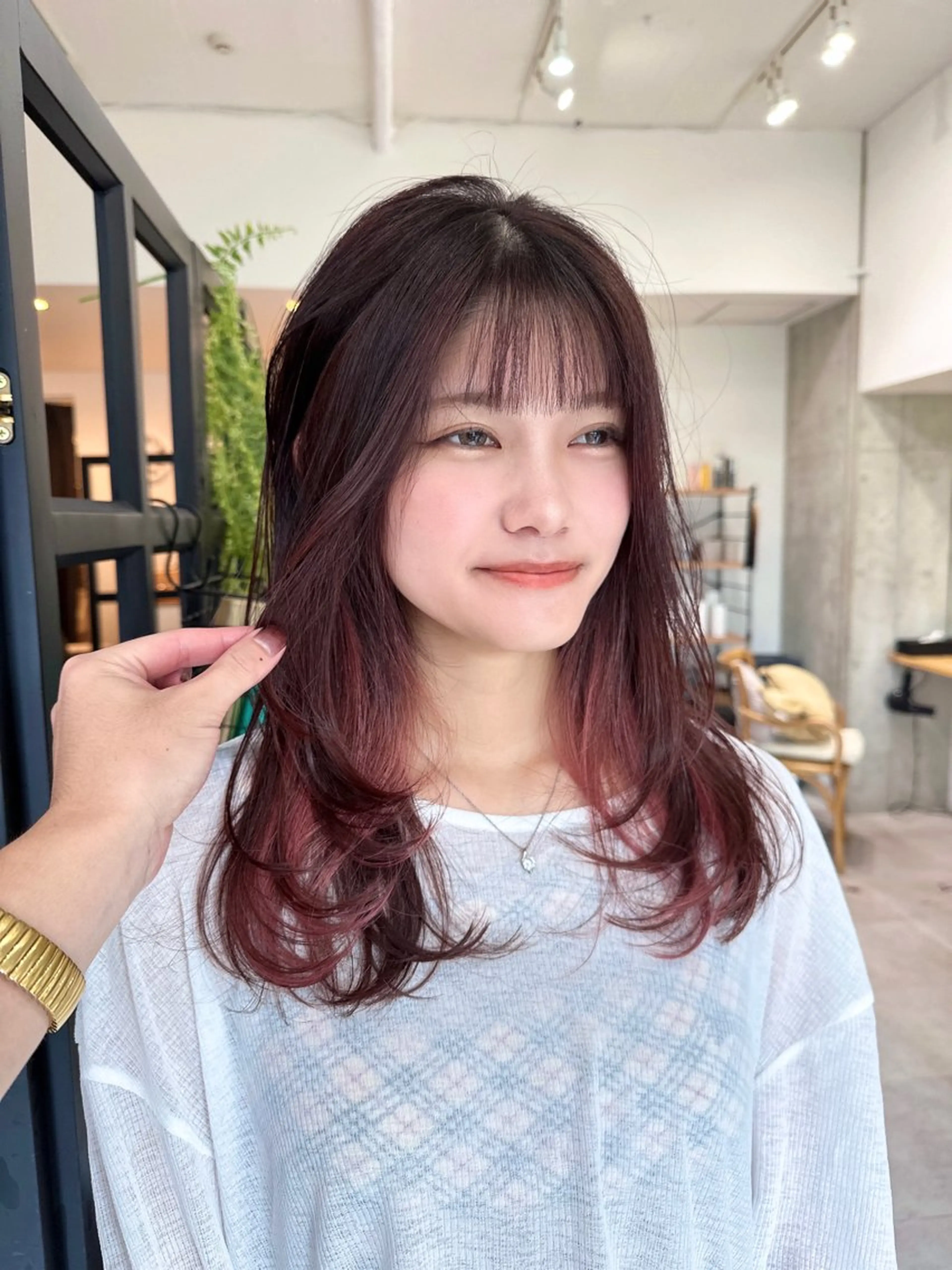 セミロング ヘアカラー ✨透明感カラー 恵比寿HAYATO✨のヘアスタイル