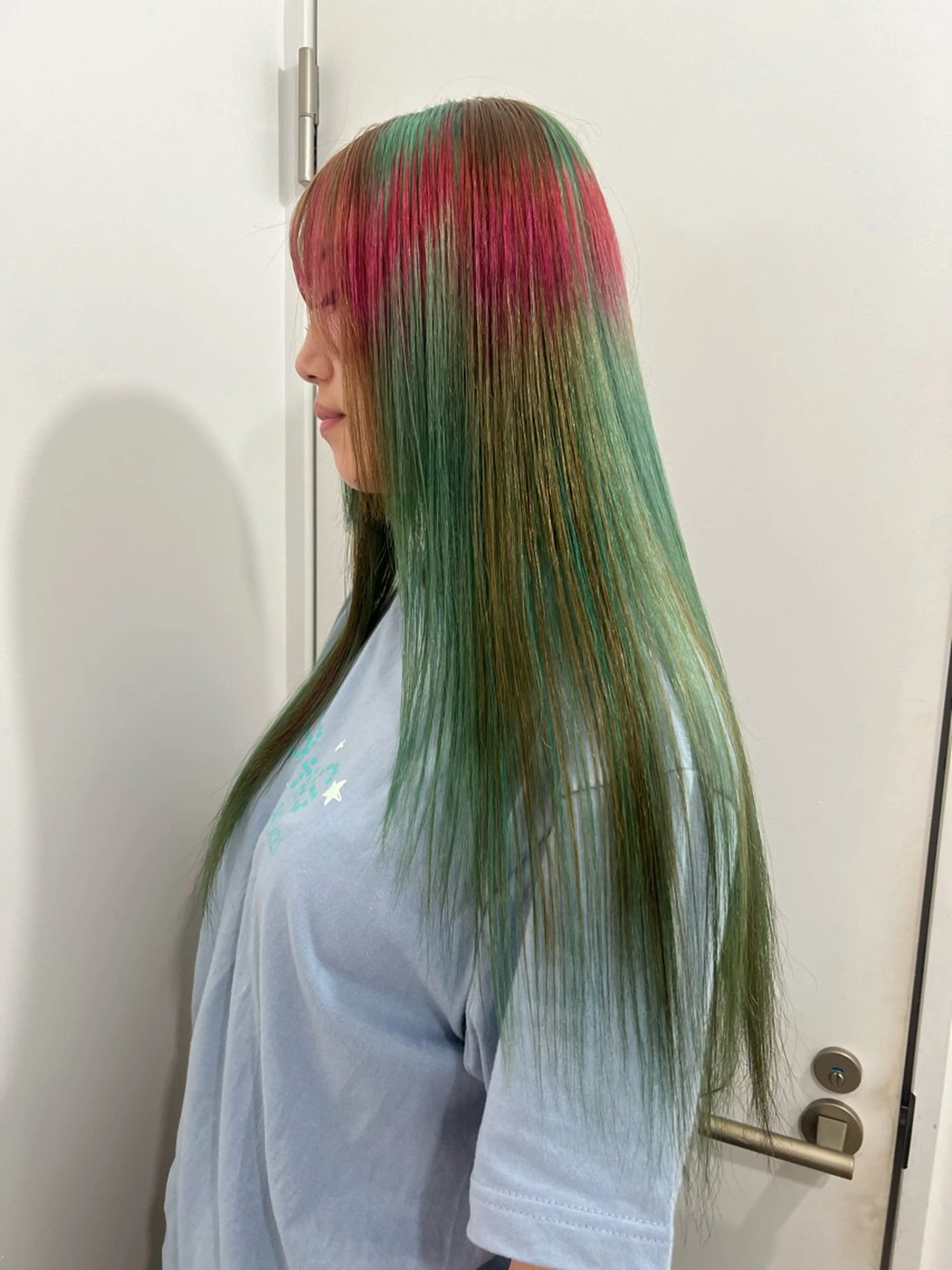 ロング ヘアカラー トリートメント 💥ウルフカット デザインあんな💥のヘアスタイル