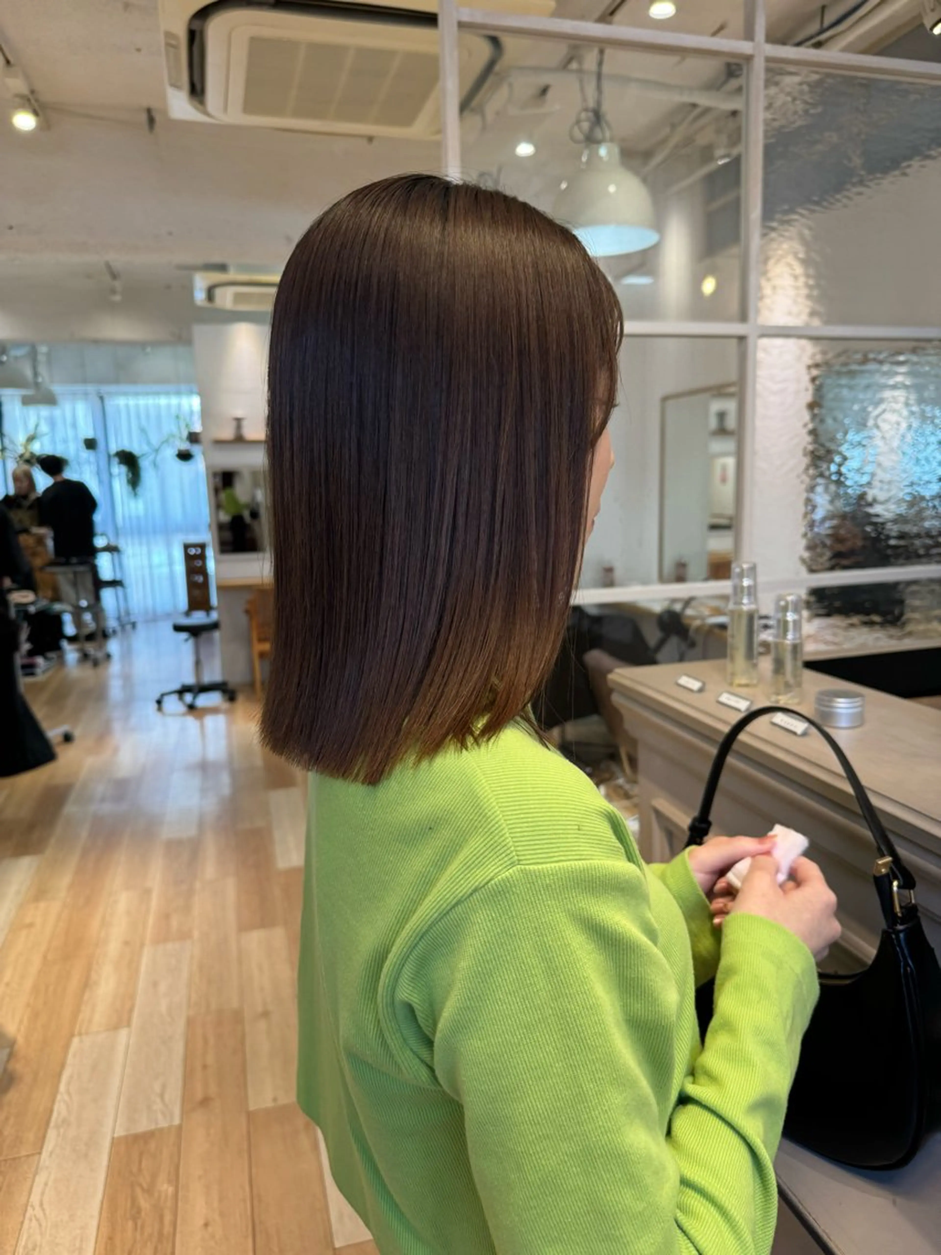 ミディアム カラー 縮毛矯正 縮毛矯正 艶カラー 🤍🫧/makoのヘアスタイル