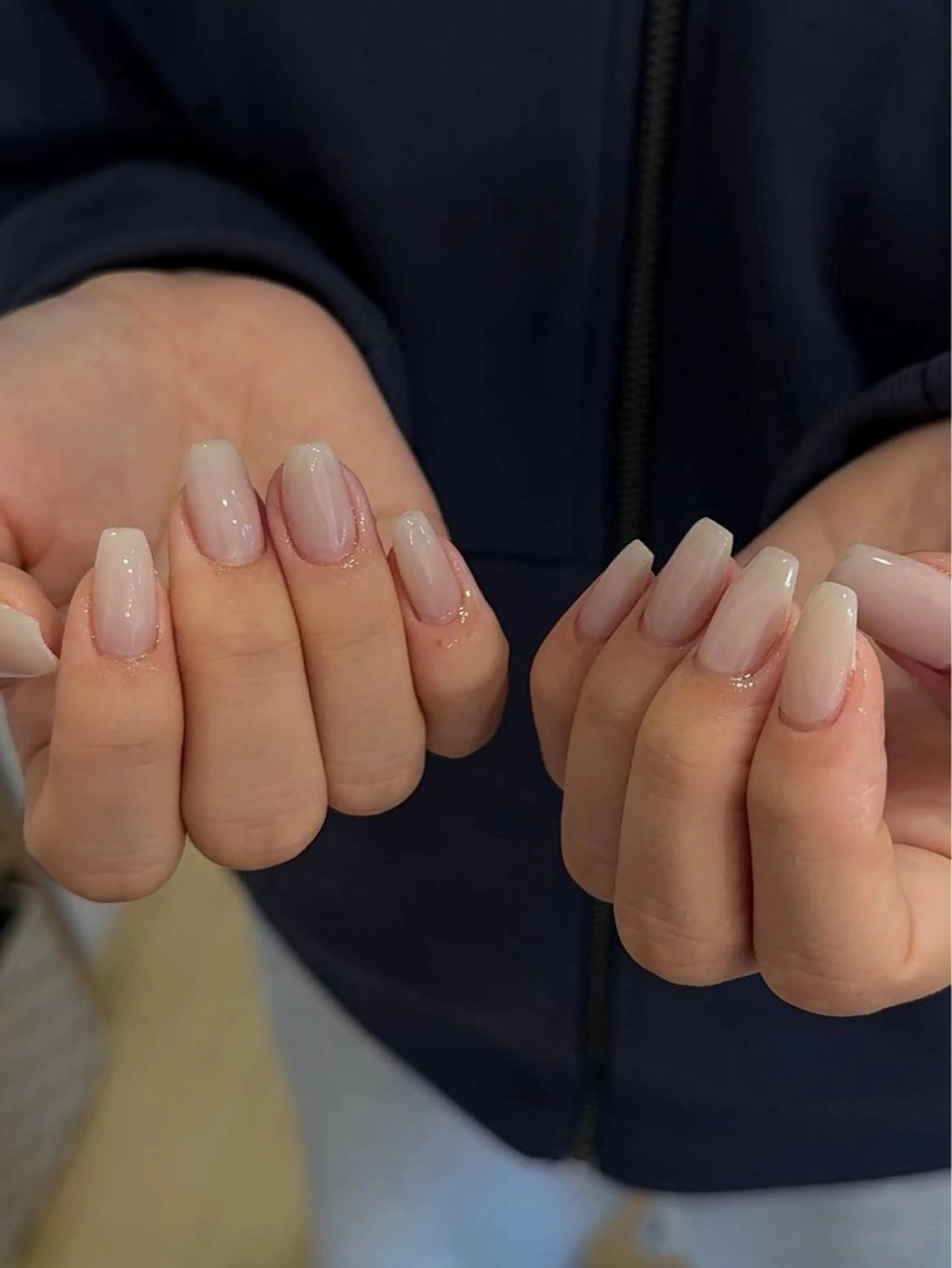 ネイル 韓国ネイル 持ち込み ニュアンスネイル ネイルチップ 冬ネイル ハンドネイル JENNY ANA.CHUOのネイルデザイン