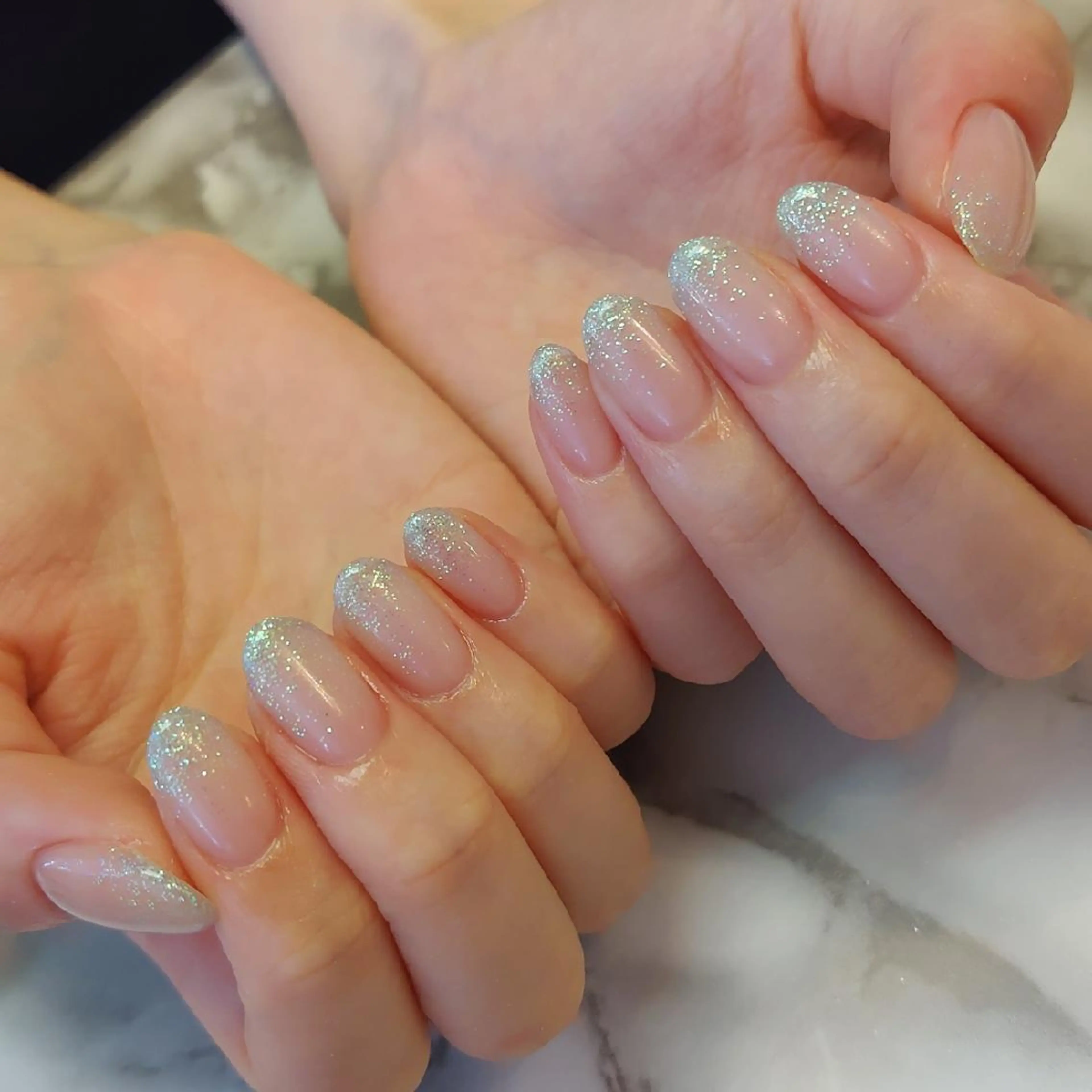 ネイル ラメ(グリッター) ラメグラデーション ジェヌインネイル 河内のネイルデザイン