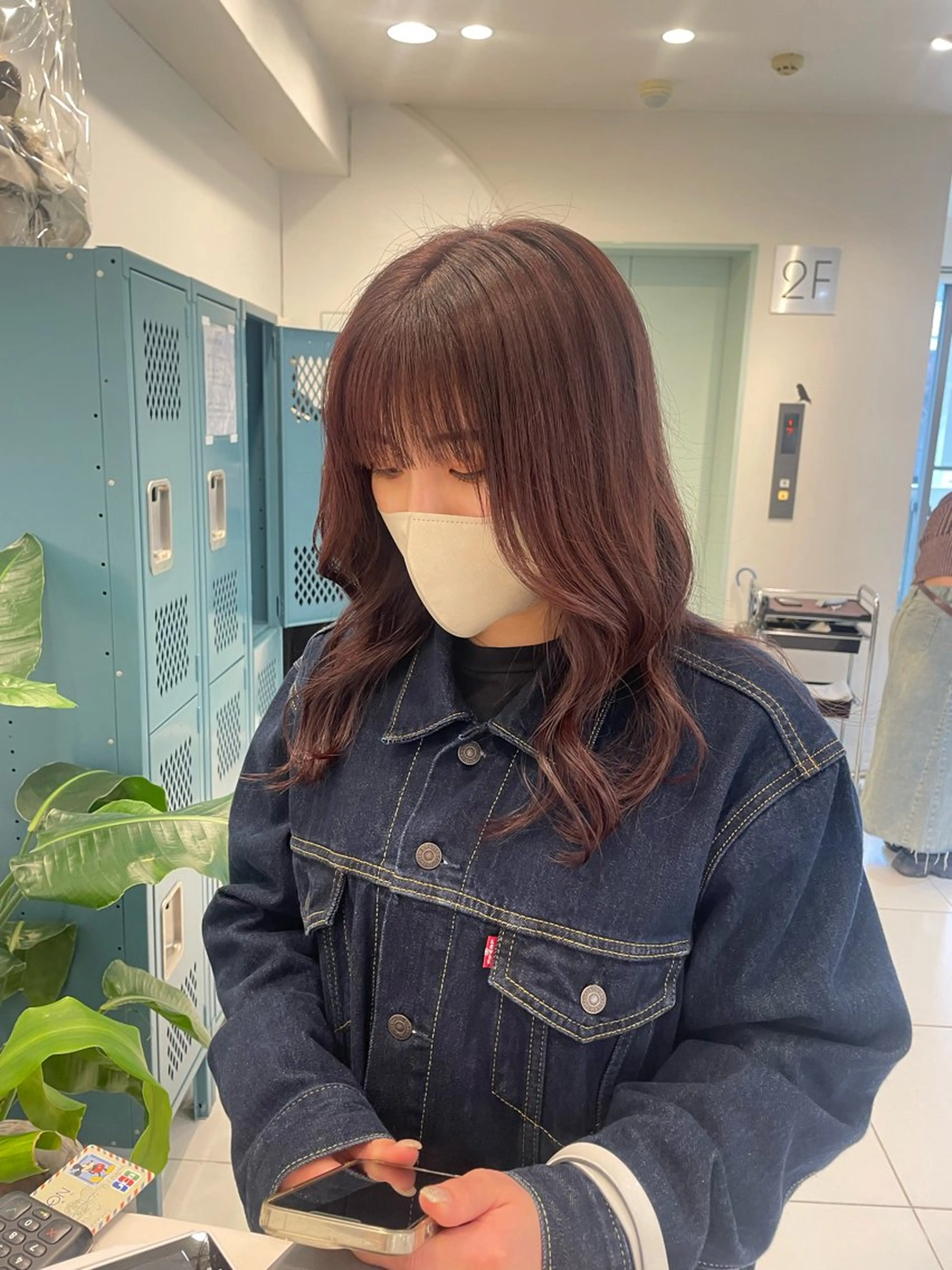 セミロング カラー 田口 花葉のヘアスタイル