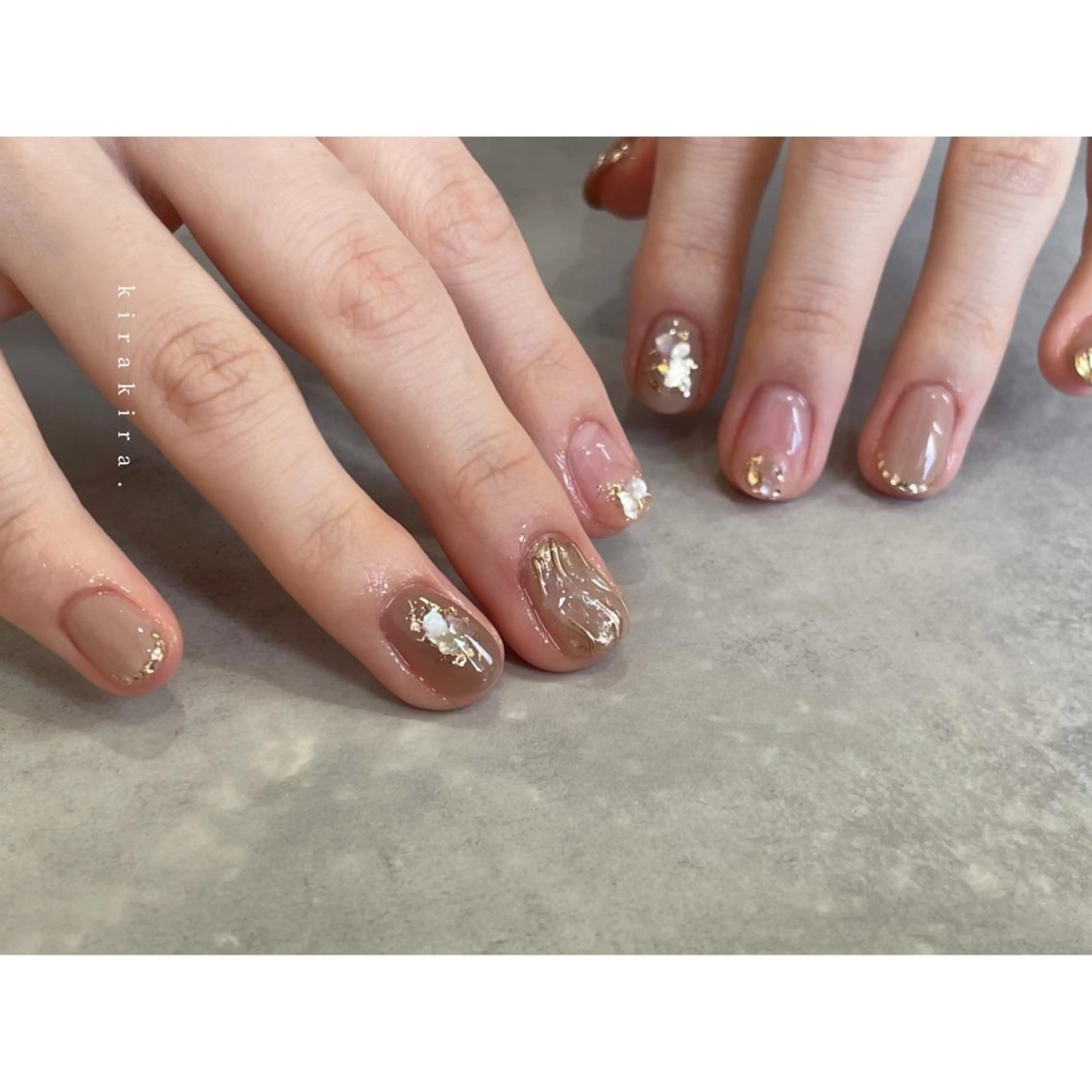 ネイル アートネイル ミラーネイル ニュアンスネイル オフィスネイル ワンカラーネイル lacier nailのネイルデザイン