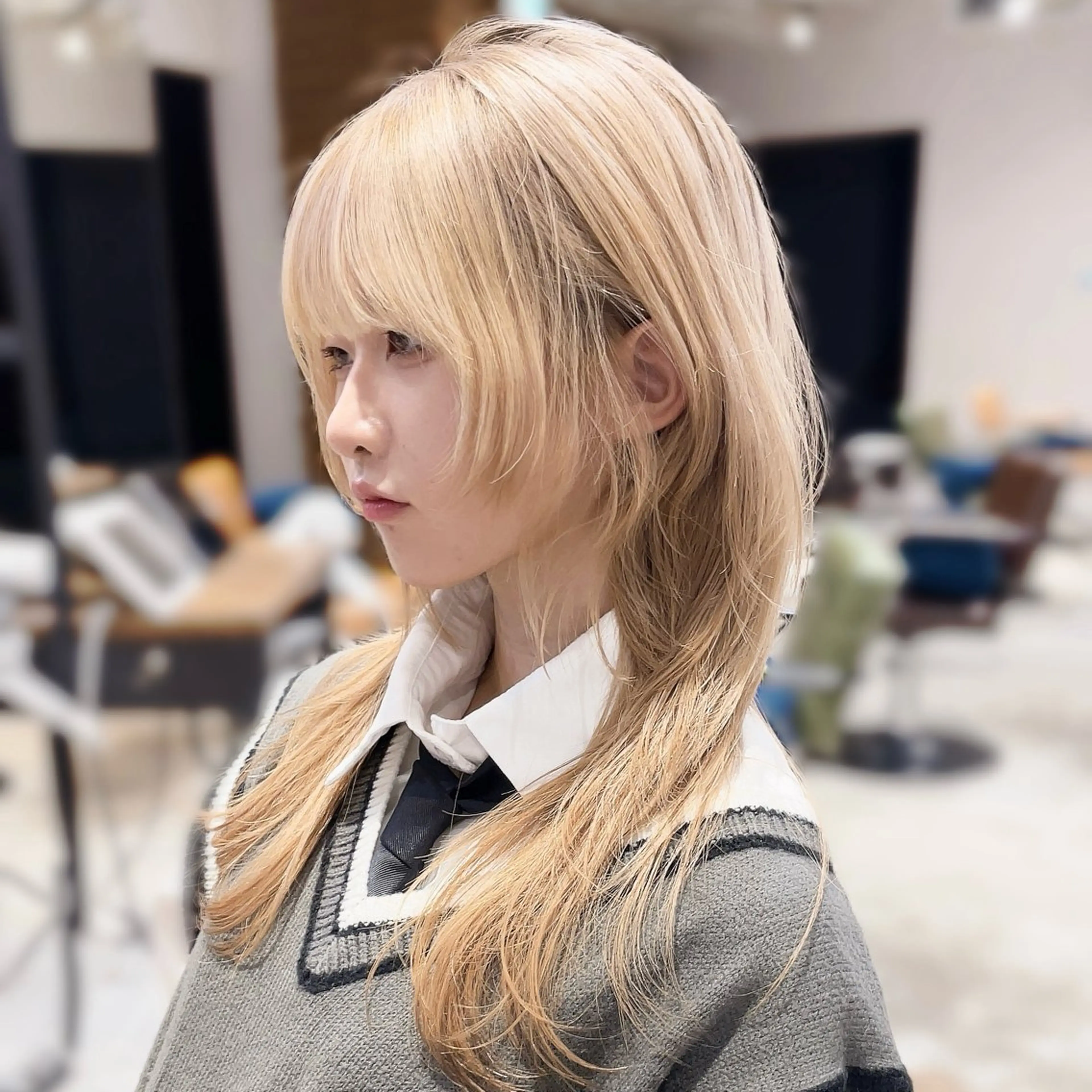 ロング ロング ウルフカット カット ヘアカラー トリートメント ガレリアエレガンテ栄店所属・ウルフカット/ ハッシュカット/山路のヘアスタイル