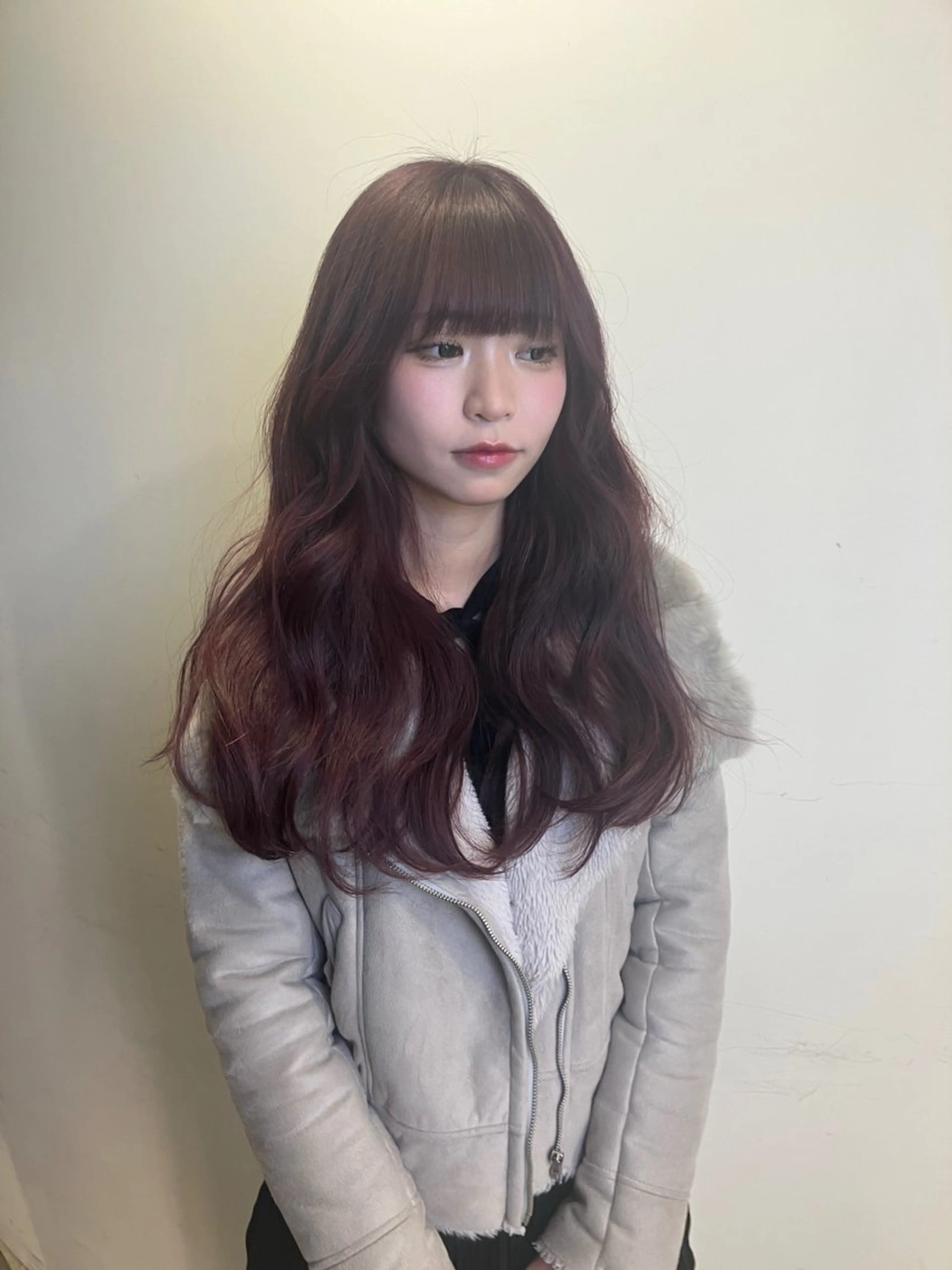 ロング カラー ラベンダーカラー ピンクカラー ピンクラベンダー ヘアカラー トリートメント Hanaka @hwndorのヘアスタイル