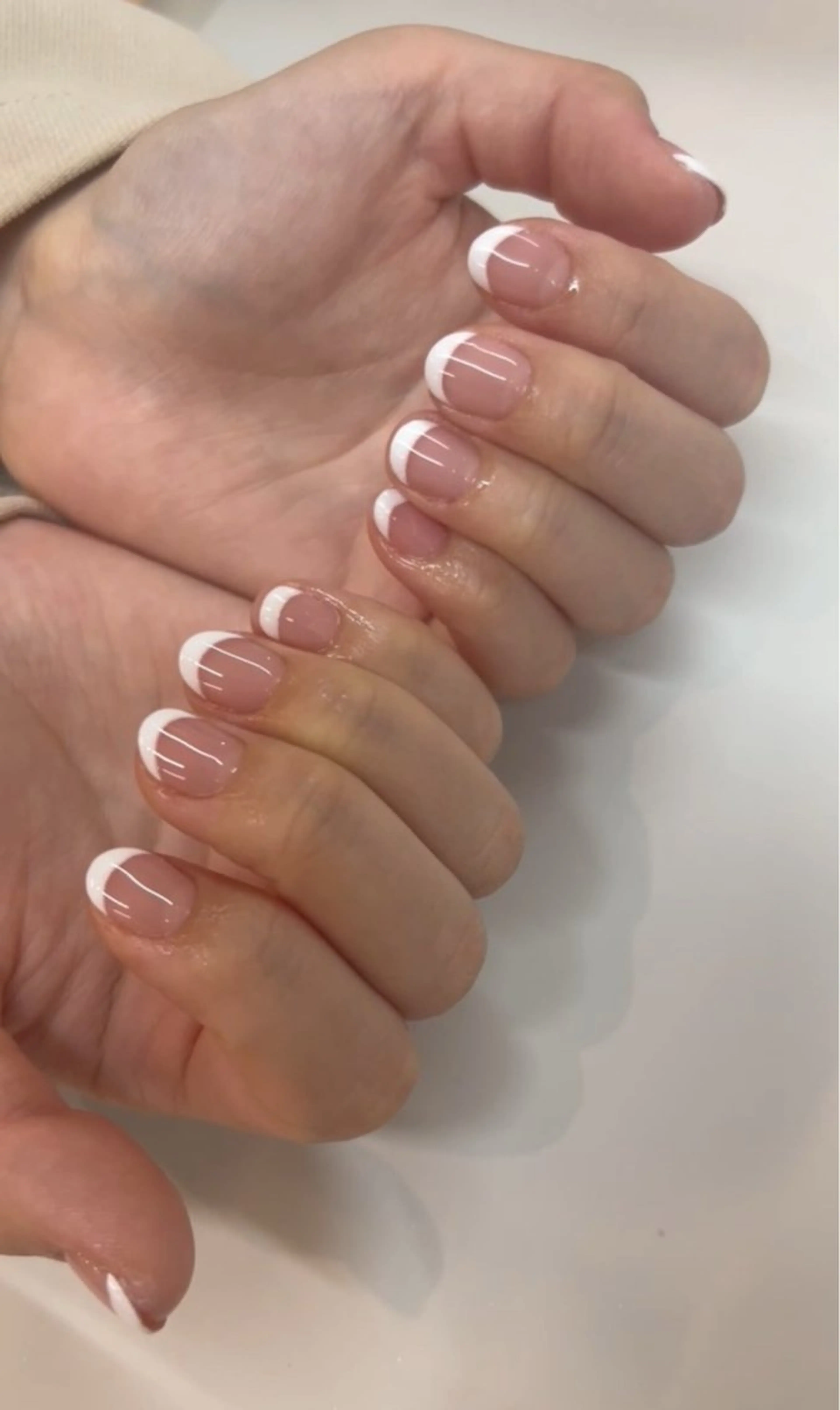 ネイル 長さ出し フットネイル フレンチネイル ジェルネイル マグネットネイル chipie_ momiのネイルデザイン