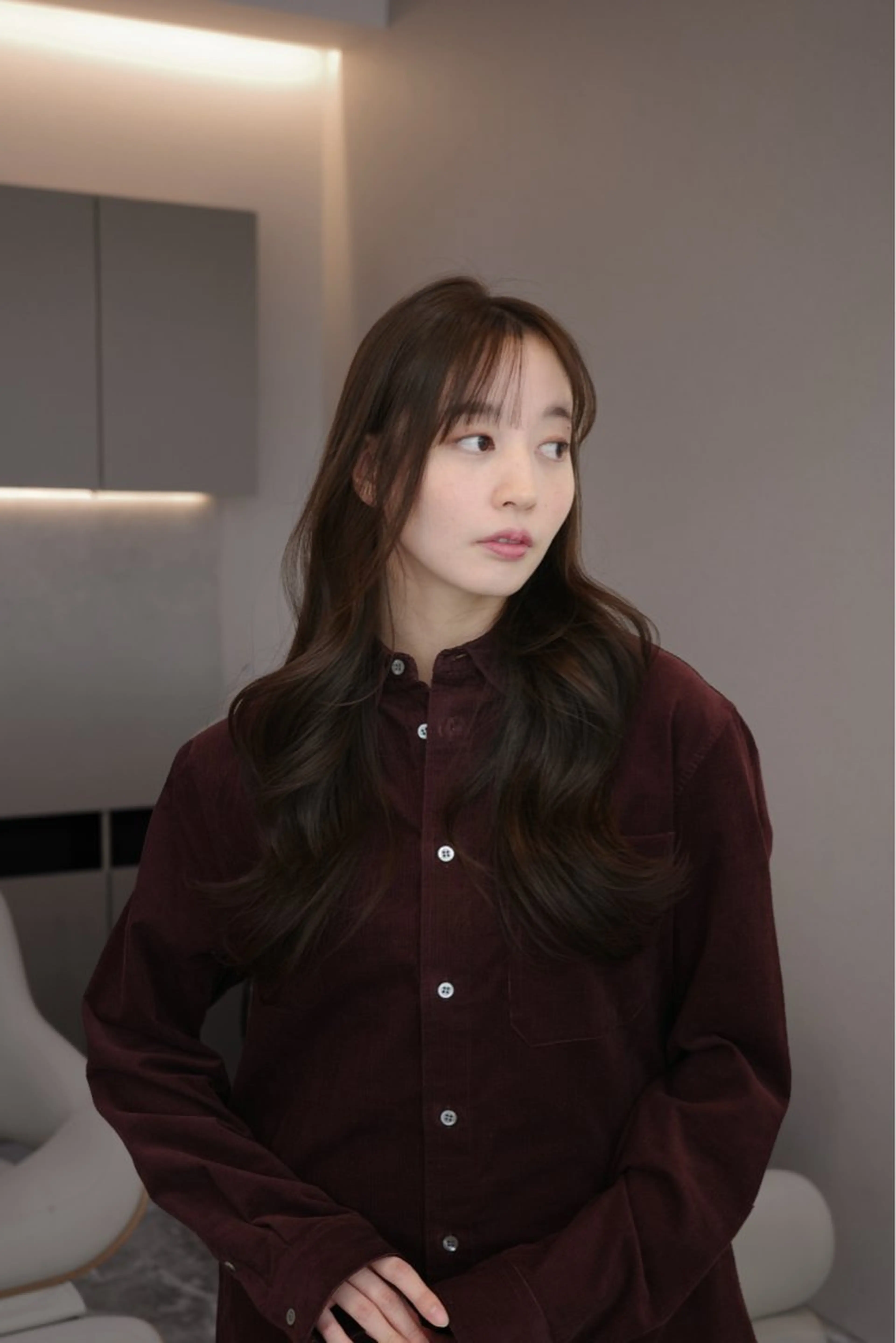 ロング カラー ブラウンカラー 透明感カラー ナチュラルブラウン ロング ボブ COA GINZA 佐藤壮真のヘアスタイル