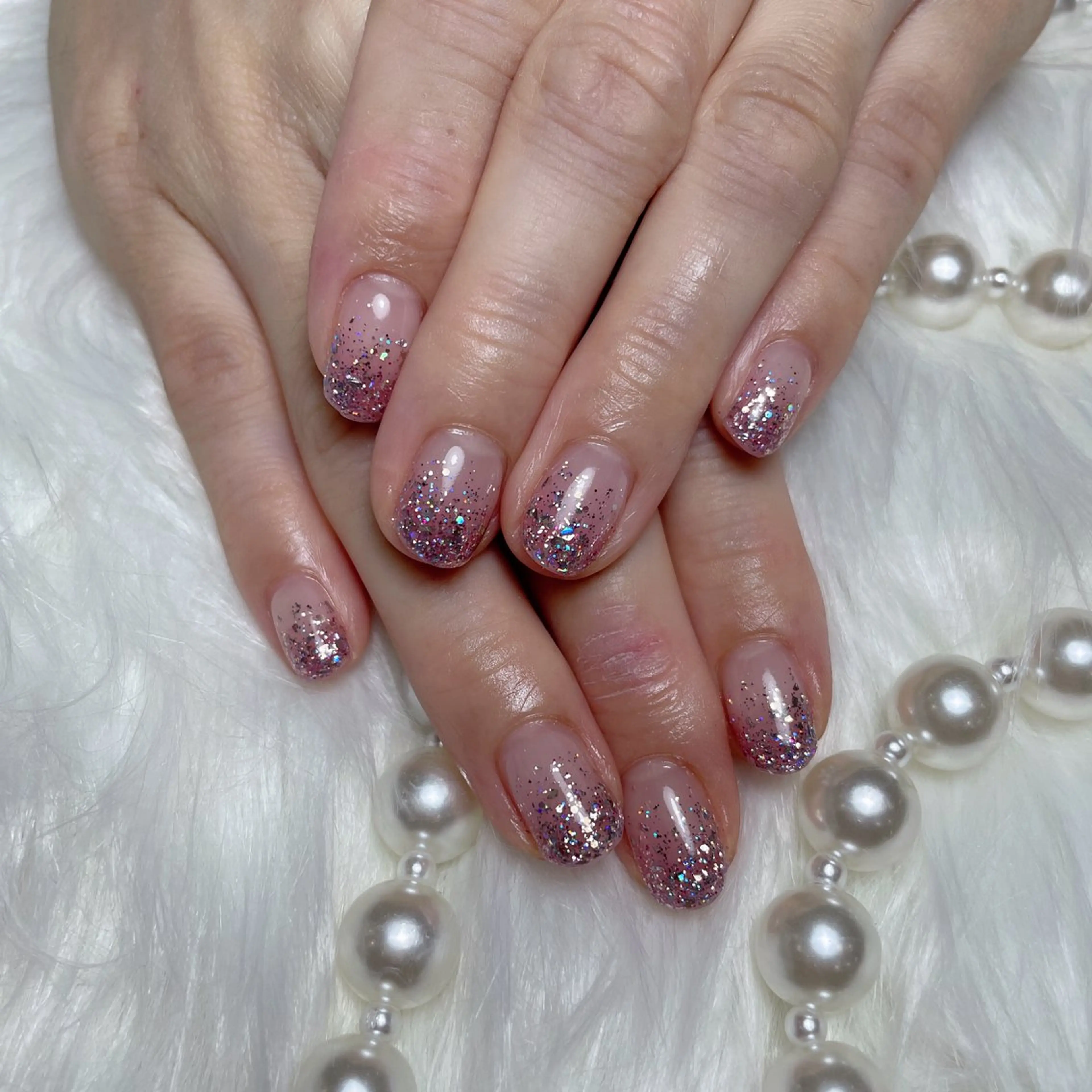 ネイル グラデーション キラキラネイル ラメ(グリッター) ラメグラデーション M2 beauty Hoshinaのネイルデザイン