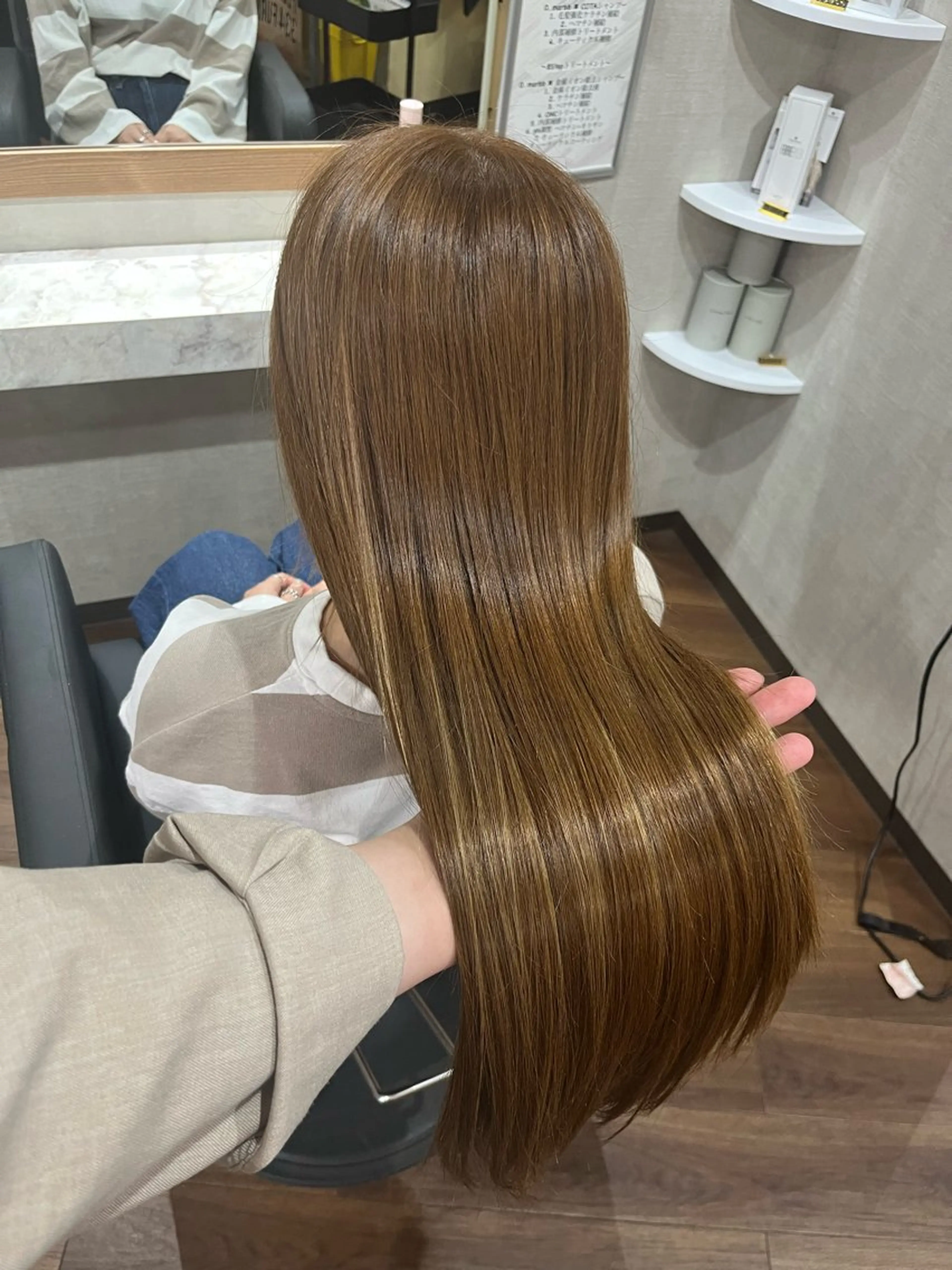 ロング カラー ベージュカラー カット ヘアカラー トリートメント LandS  barber &beauty所属・髪質改善特化 長澤友哉のヘアスタイル
