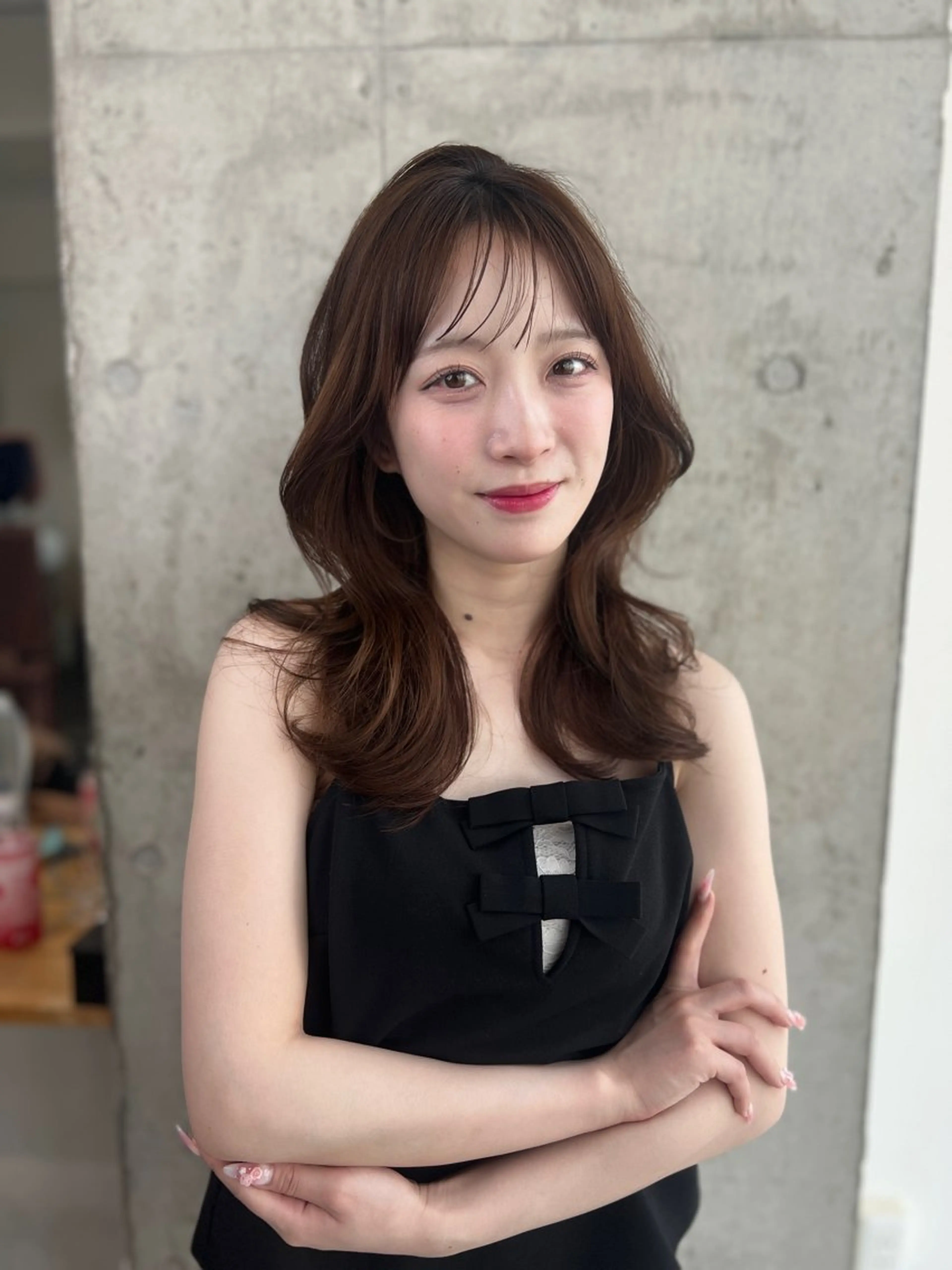 セミロング カット ヘアカラー トリートメント 透明感カラー/恵比寿 /レイヤーカット大場のヘアスタイル