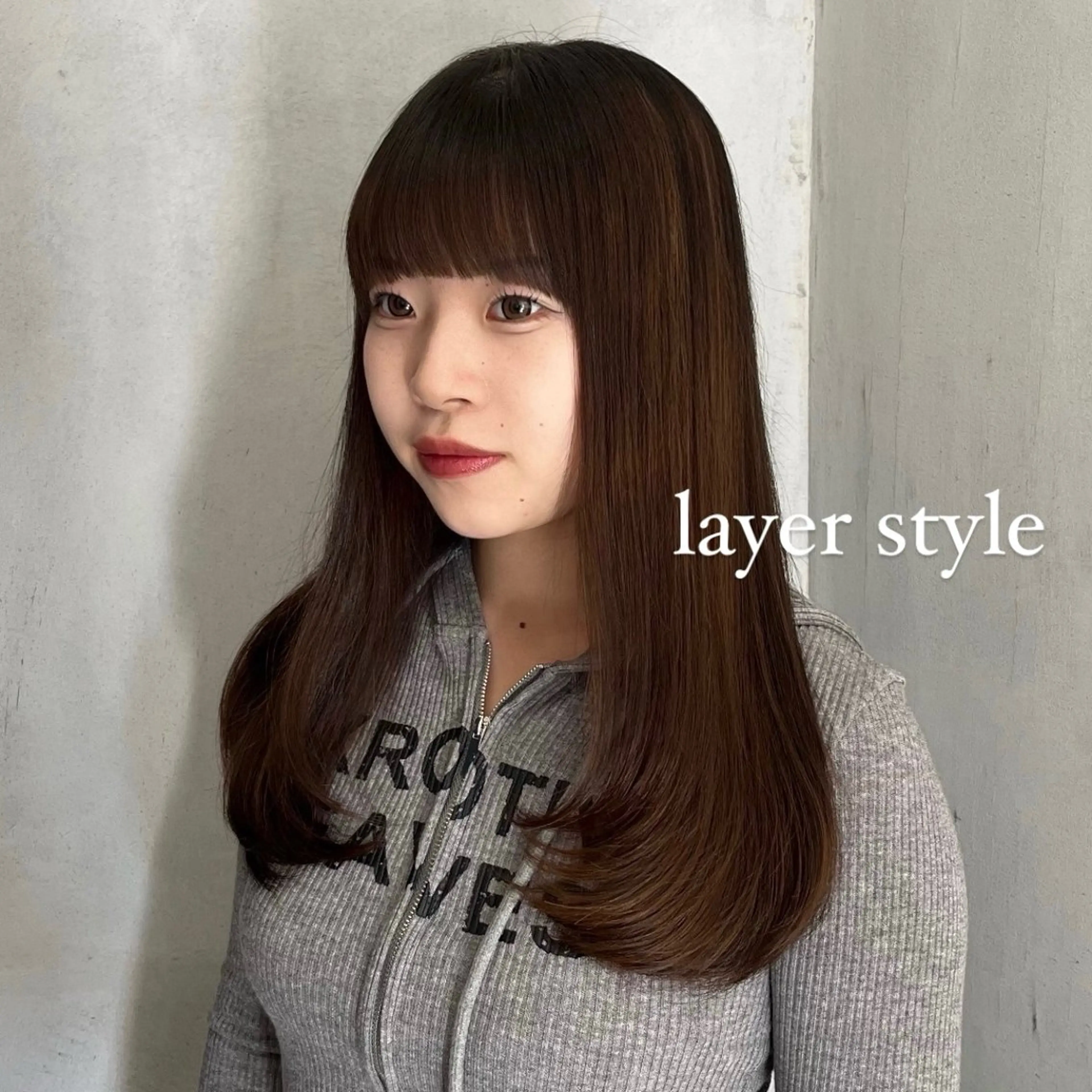 ロング 𝙆𝙖𝙞🎀🩶 レイヤー/縮毛矯正のヘアスタイル