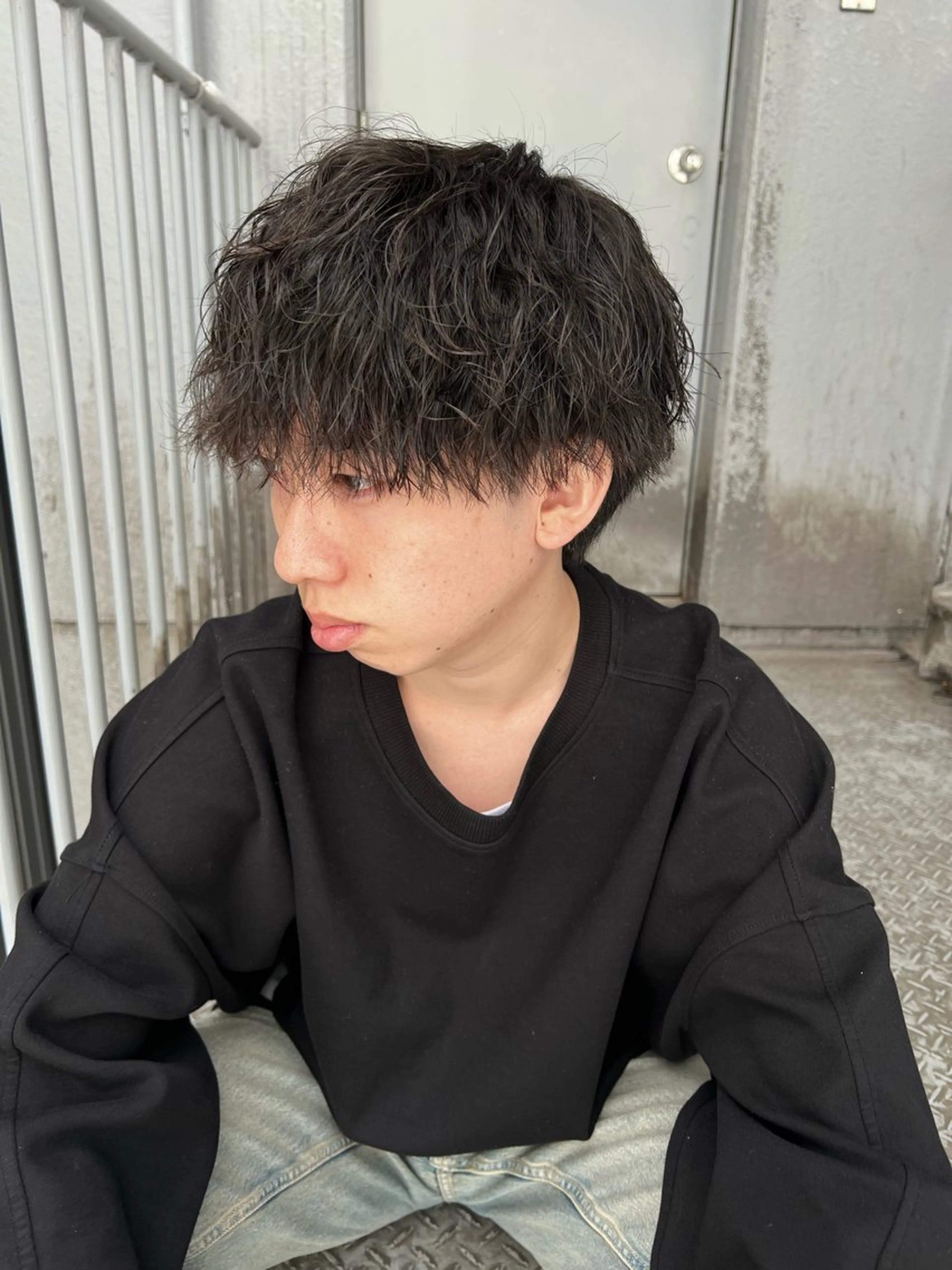 パーマ メンズ カット パーマ LICO HAIR＆RELAXATION 名駅店所属・メンズ特化美容師/ パーマ/波巻き/陸翔のヘアスタイル