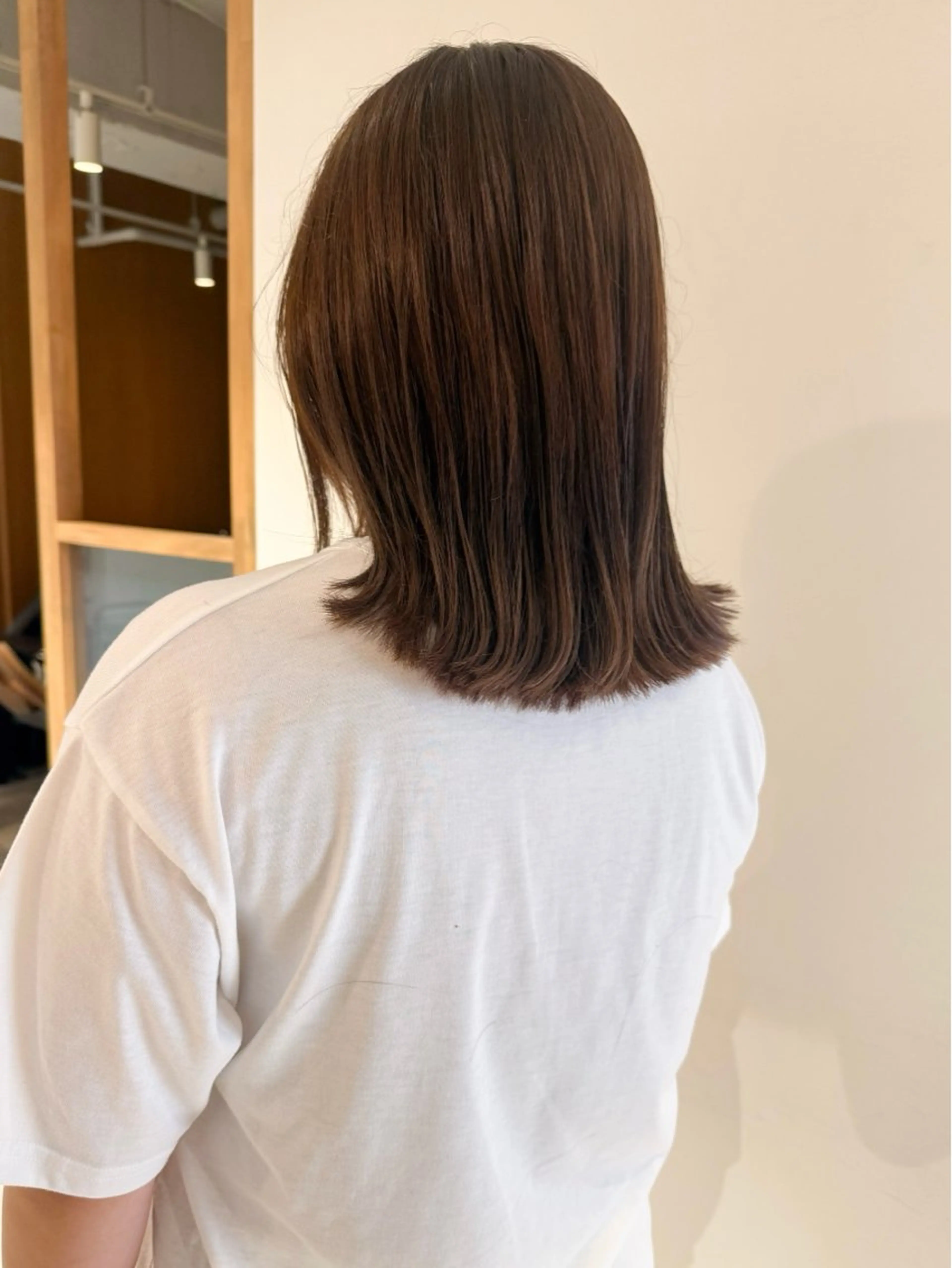 セミロング カラー カット ヘアカラー トリートメント 似合わせぷつっとボブ 縮毛矯正 久保田彩菜のヘアスタイル