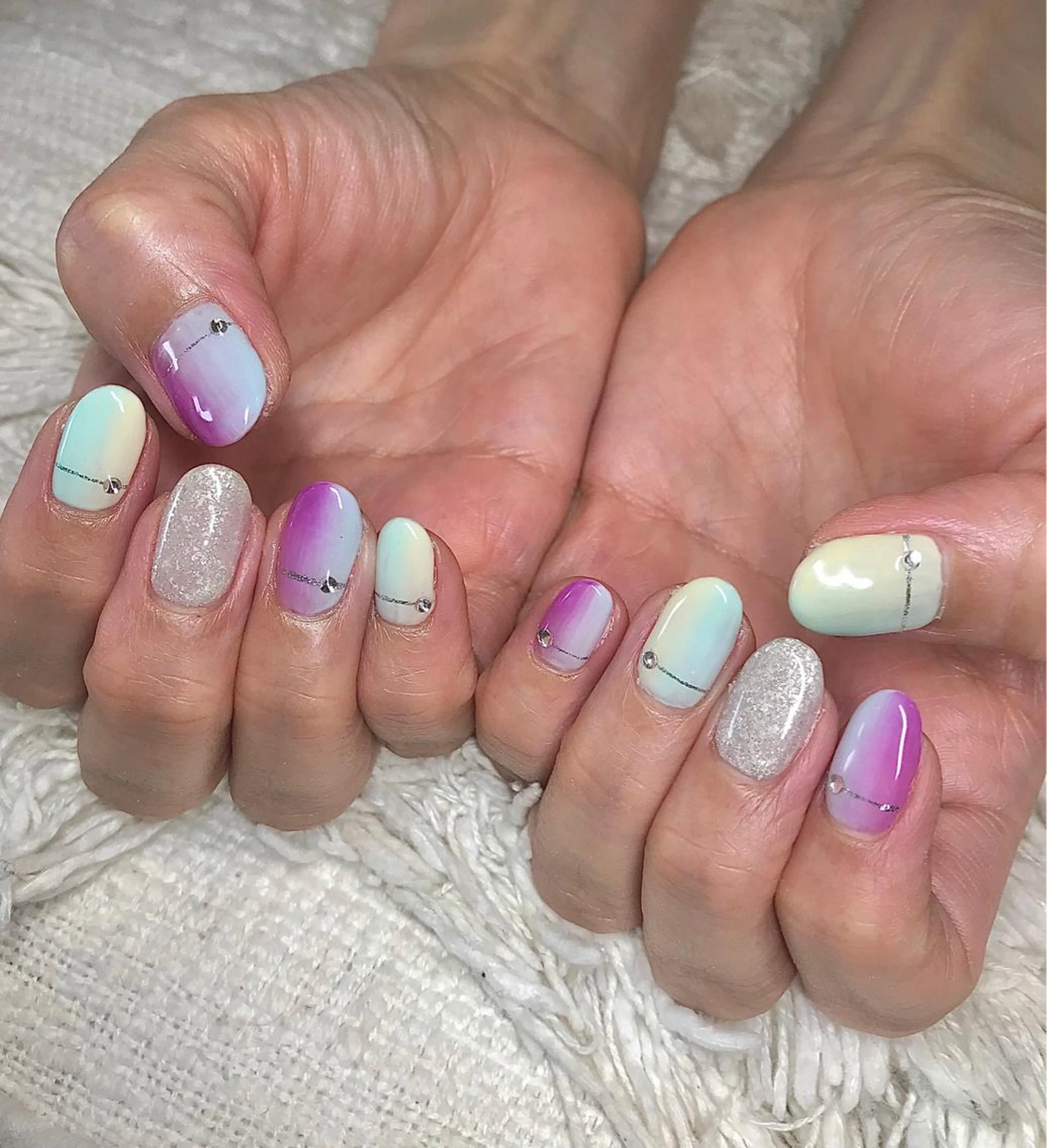 ショート カラー パーマ ヘアアレンジ ネイル マツエク・マツパ ハンドネイル ハンドケア nail&eye Aoのマツエク・マツパデザイン
