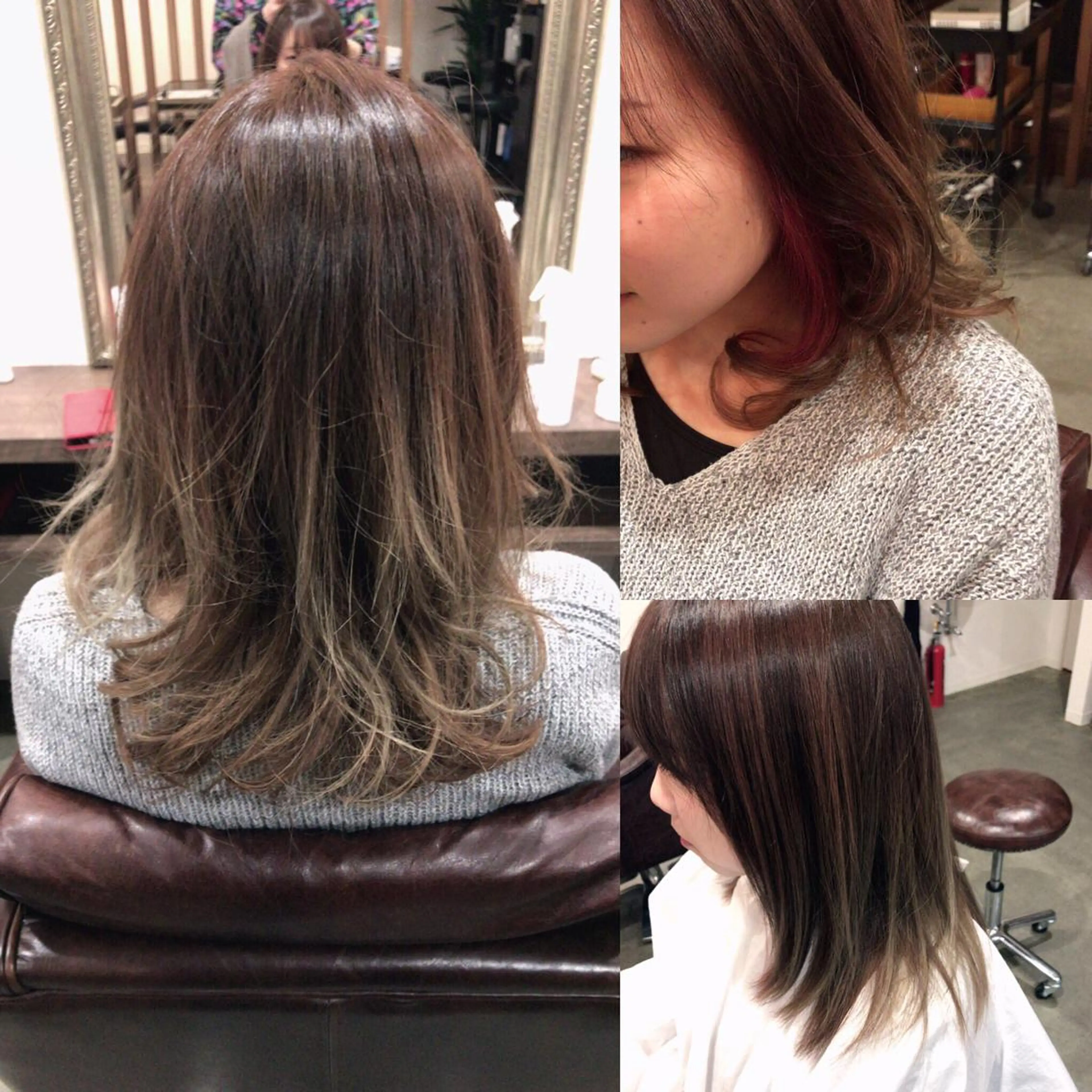 ミディアム カラー レイヤーカット匠 イソザキノリユキのヘアスタイル