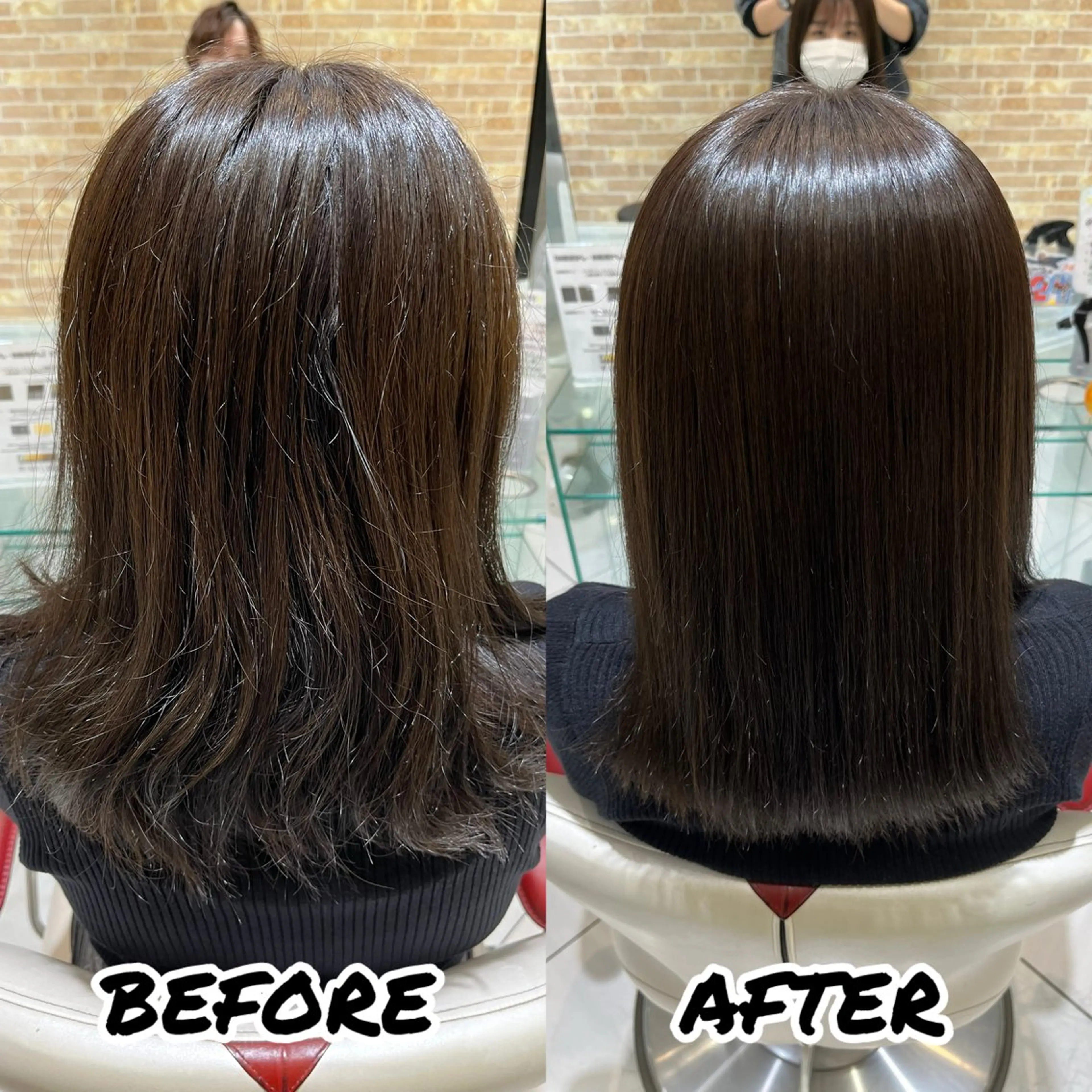 セミロング 髪質改善 縮毛矯正 カット 縮毛矯正 トリートメント 髪質改善美容師 鈴木のヘアスタイル