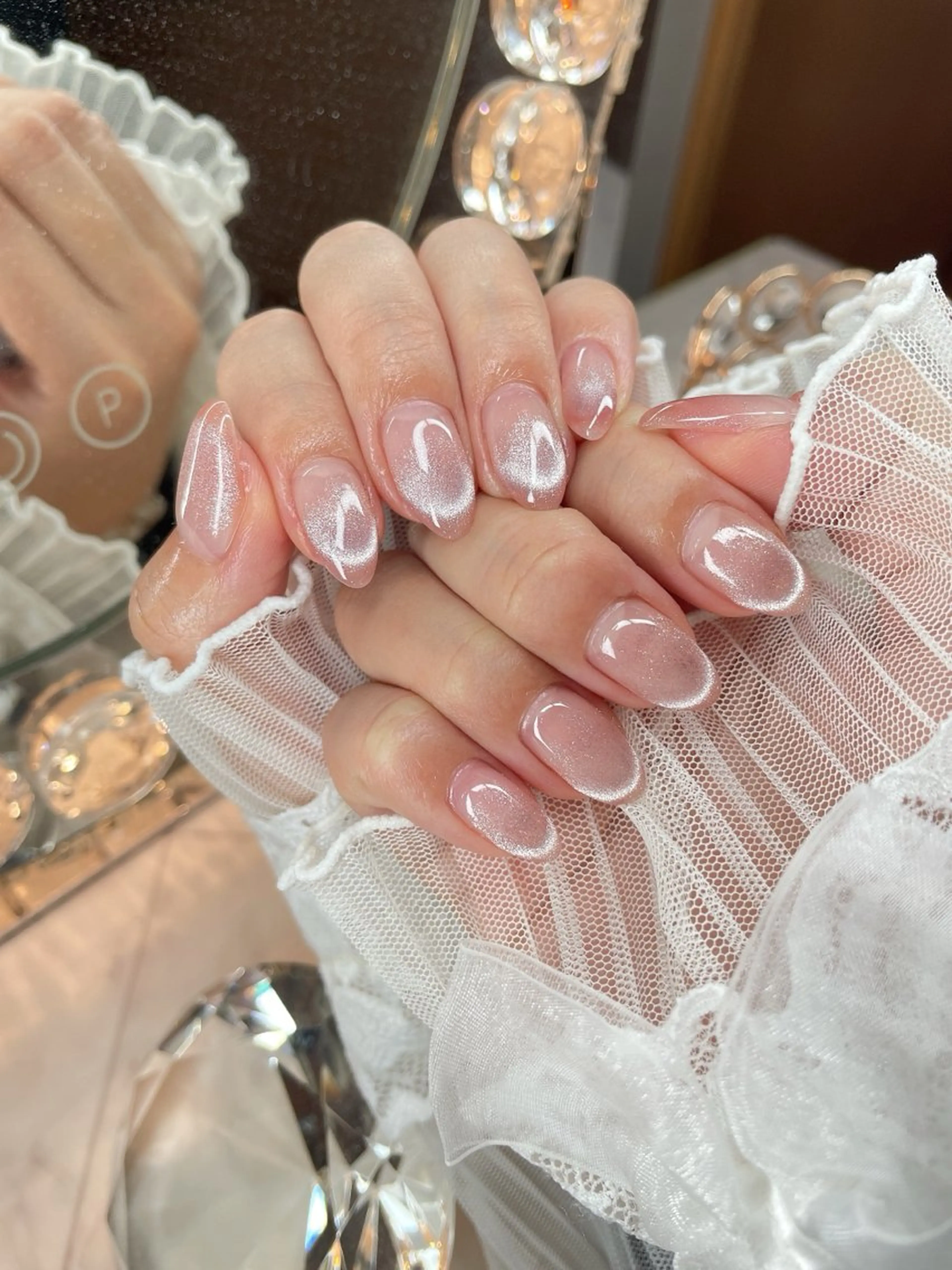 ネイル 23時まで❤︎韓国、 ワンホンネイルのネイルデザイン