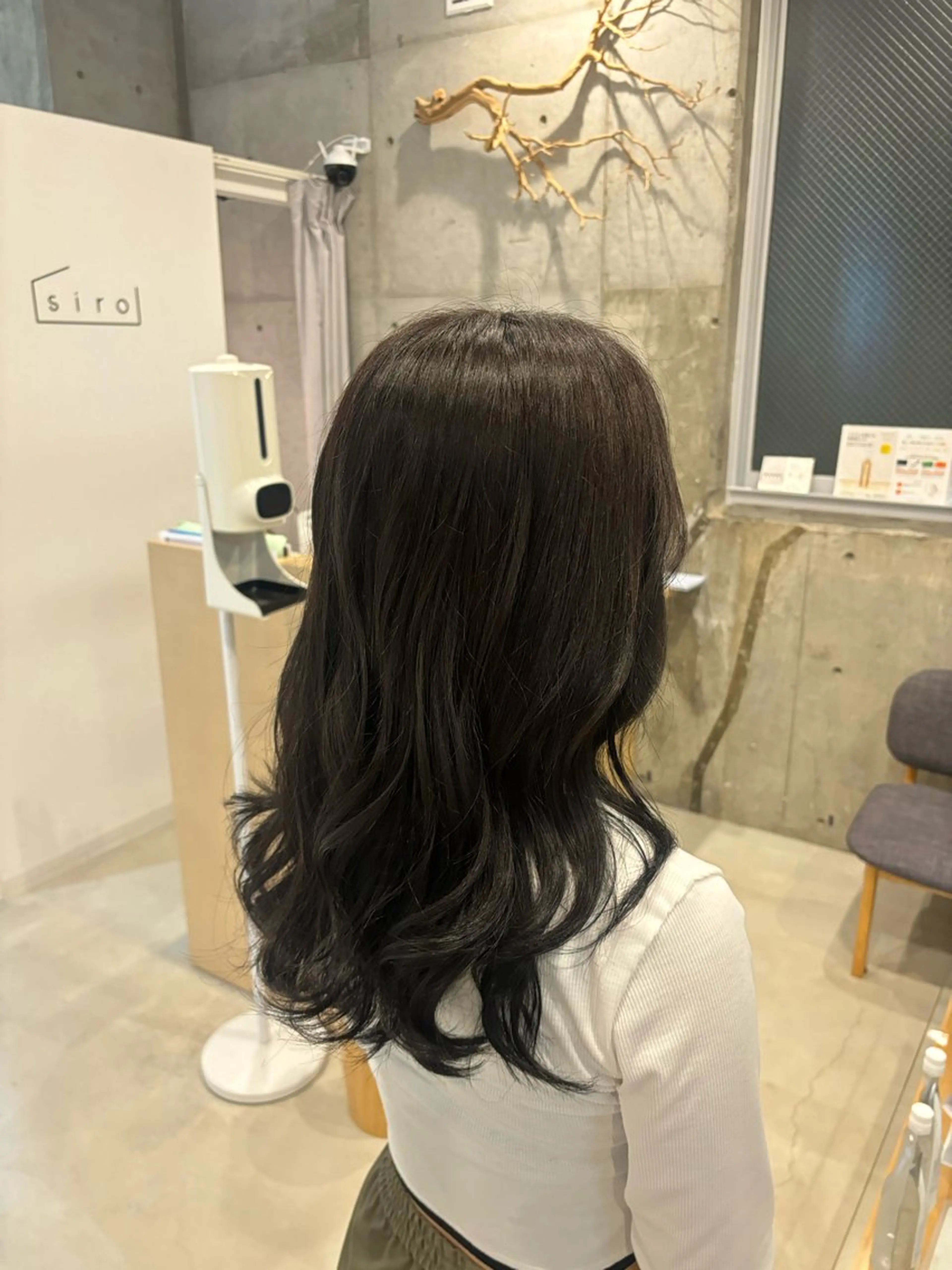 セミロング カラー 黒髪 透明感カラー 大曽根/艶カラー🌷 暖色/yuukaのヘアスタイル