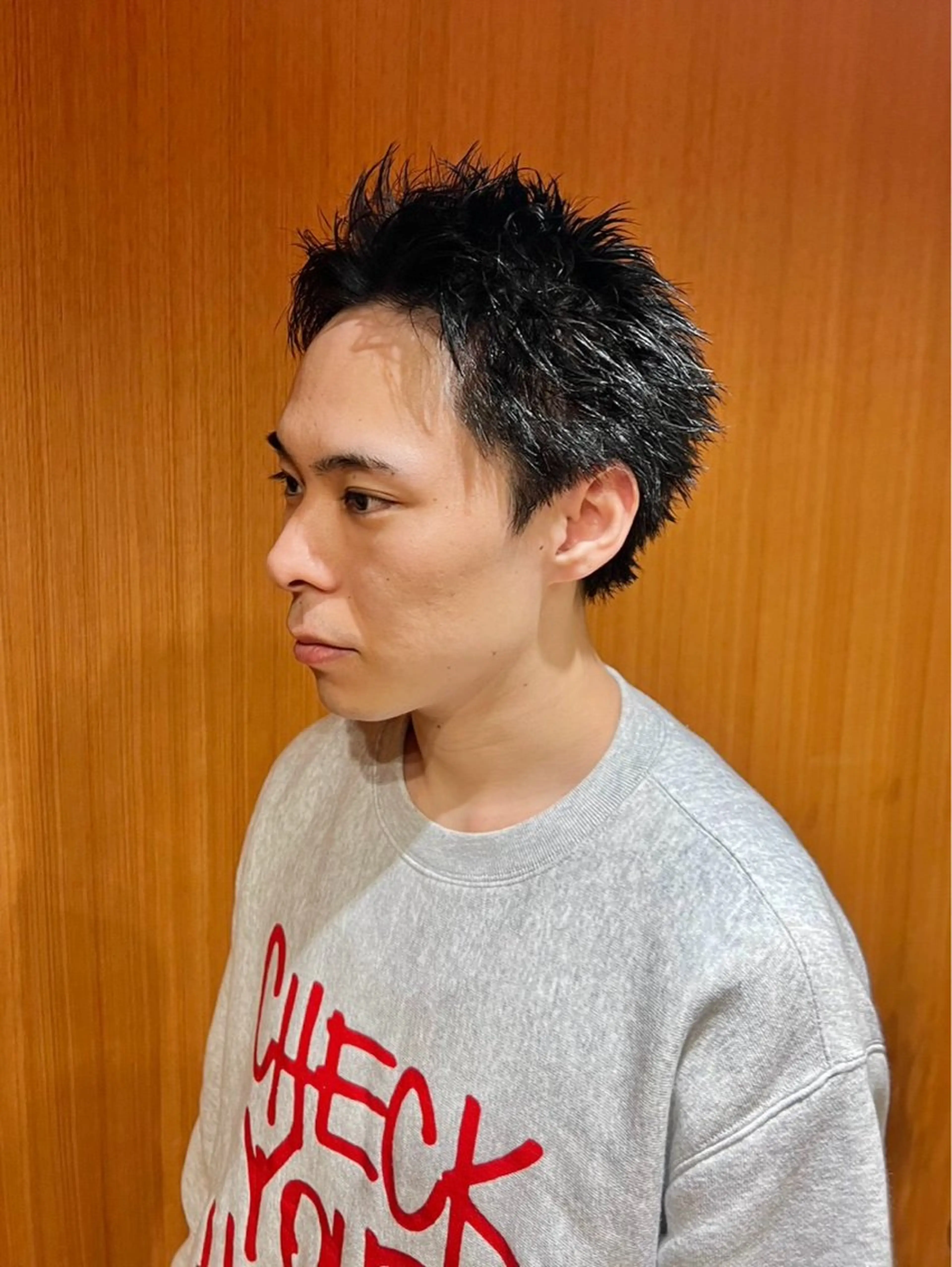 ショート メンズ ビジネス スパイキーショート ショートヘア カット メンズサロン FLICK所属・平尾薬院メンズカット FLICK/パーマのヘアスタイル