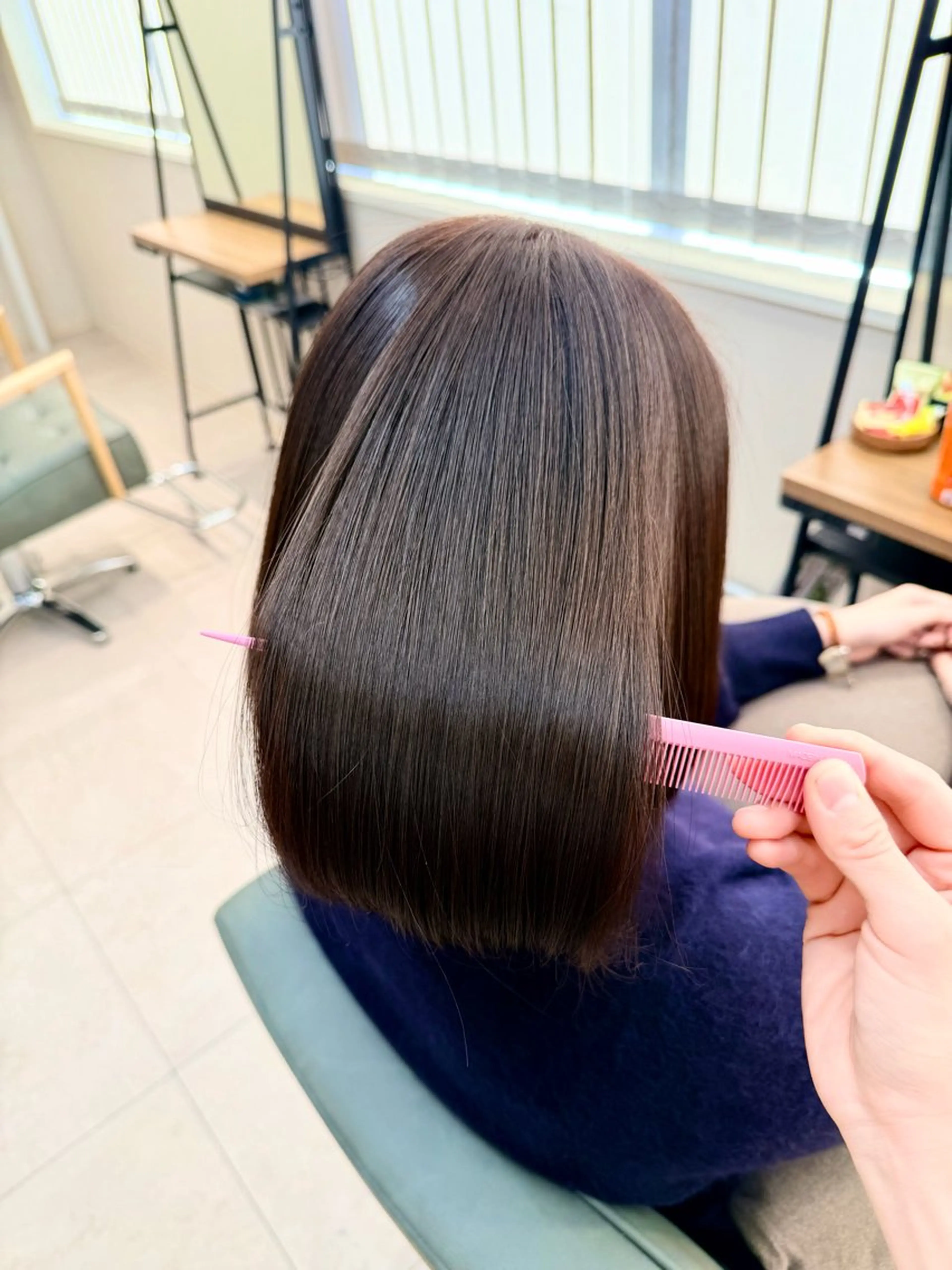 セミロング 髪質改善 トリートメント ヘアカラー トリートメント Trill所属・縮毛矯正/髪質改善 /SATOKOのヘアスタイル