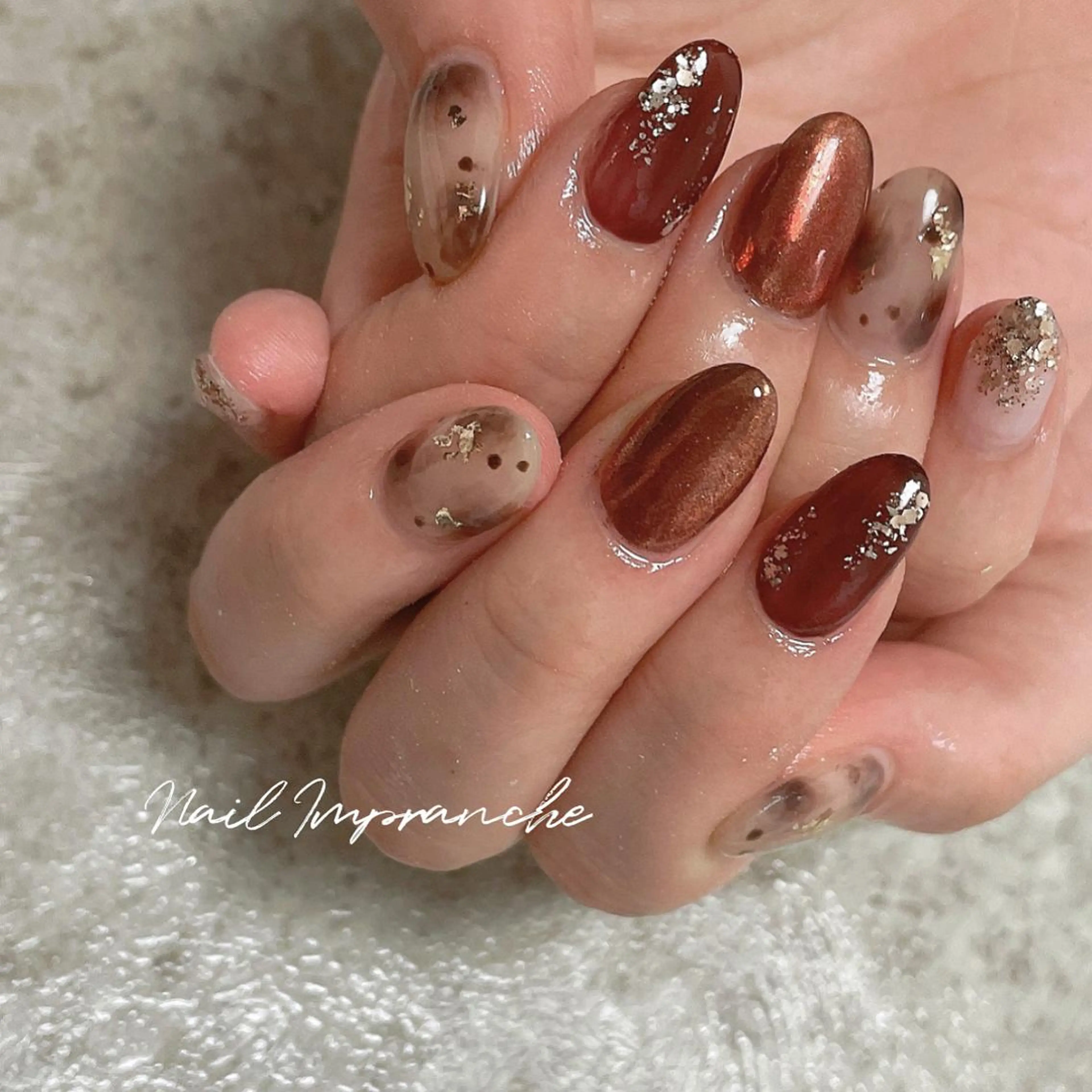 カラー ヘアアレンジ ネイル マツエク・マツパ アートネイル ハンドネイル 松井 亜由美のネイルデザイン