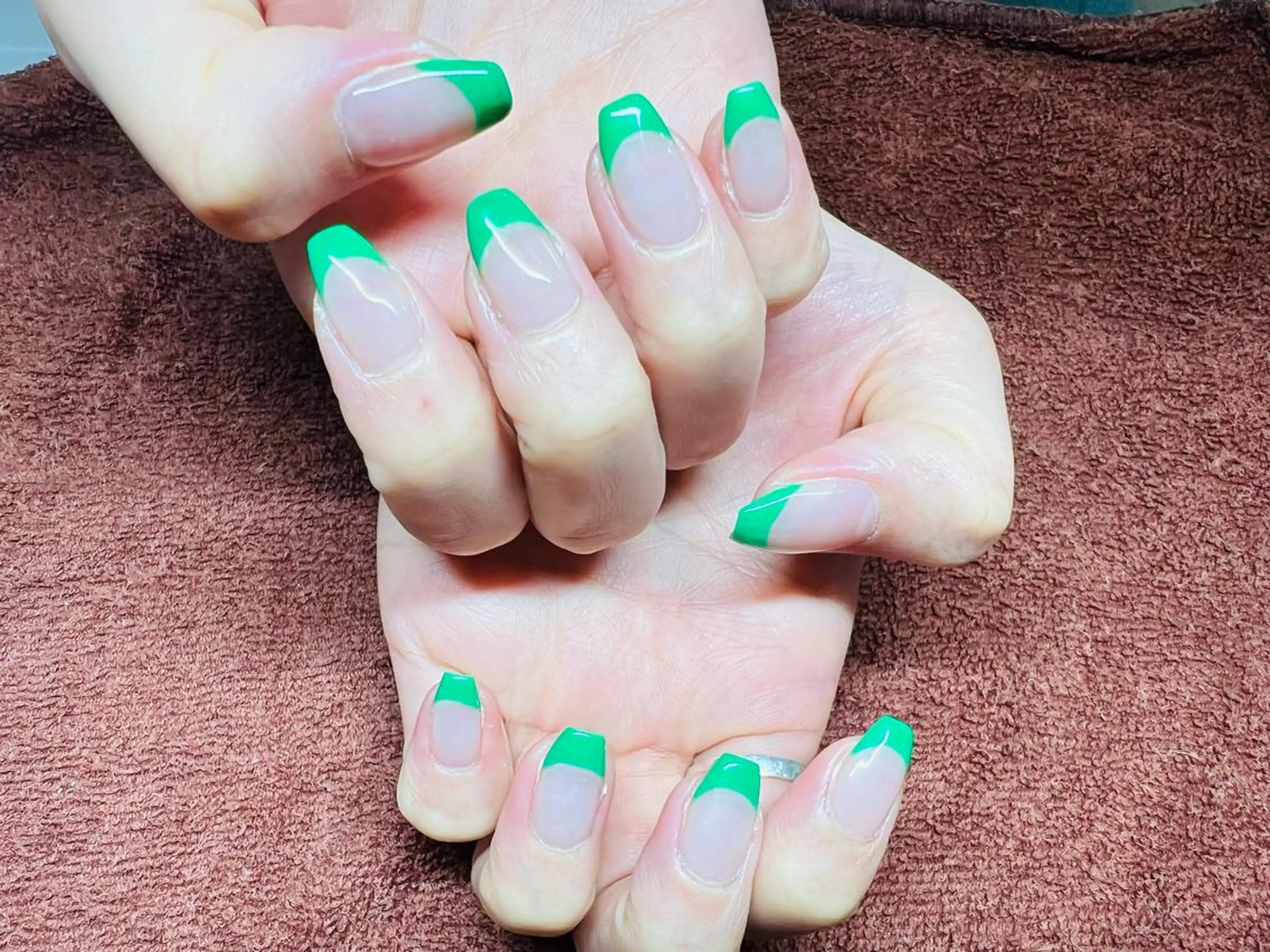 ネイル フレンチネイル スクエアネイル 難波/Colza .yumeのネイルデザイン