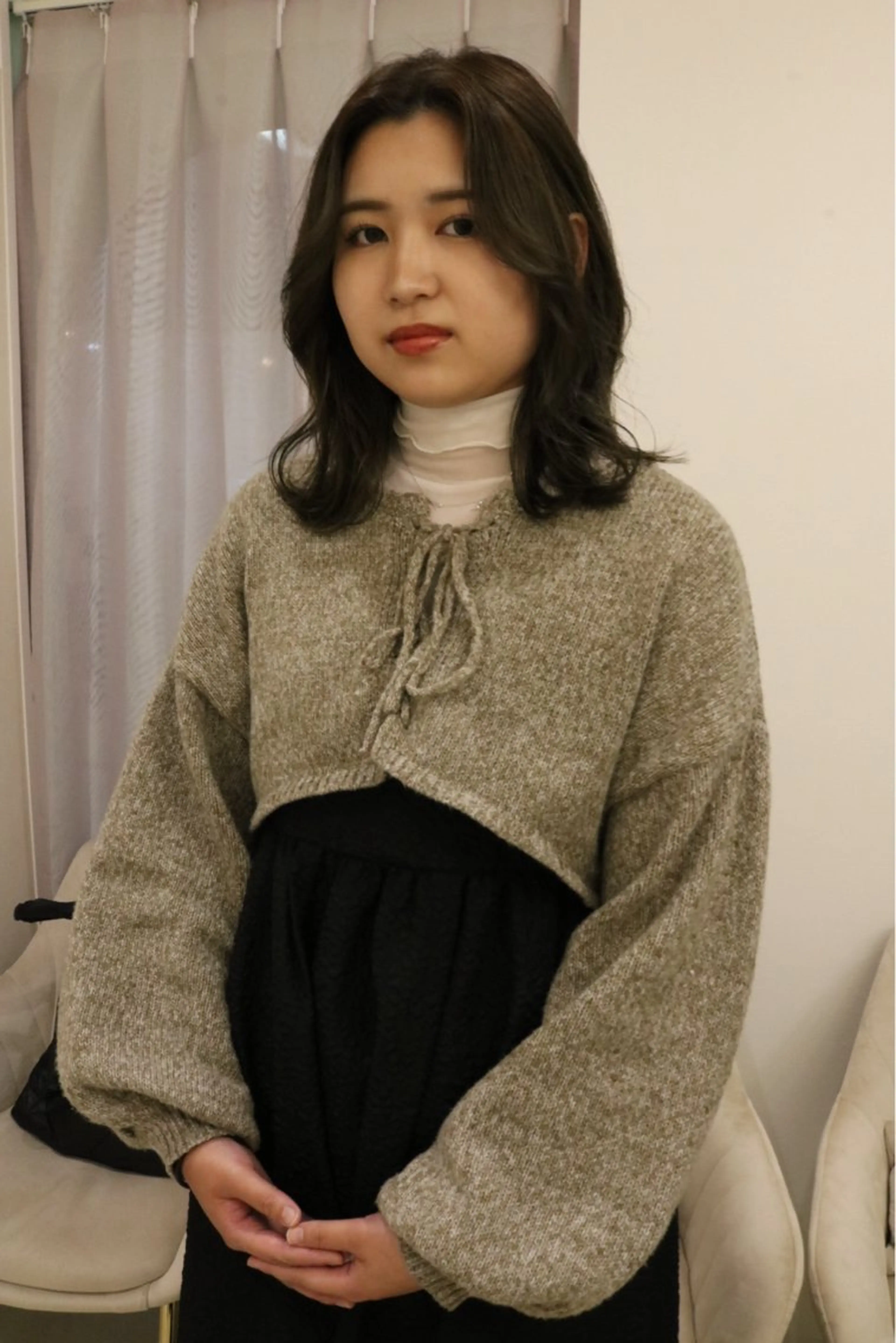 ミディアム カラー ヘアカラー トリートメント 松村 澪里のヘアスタイル