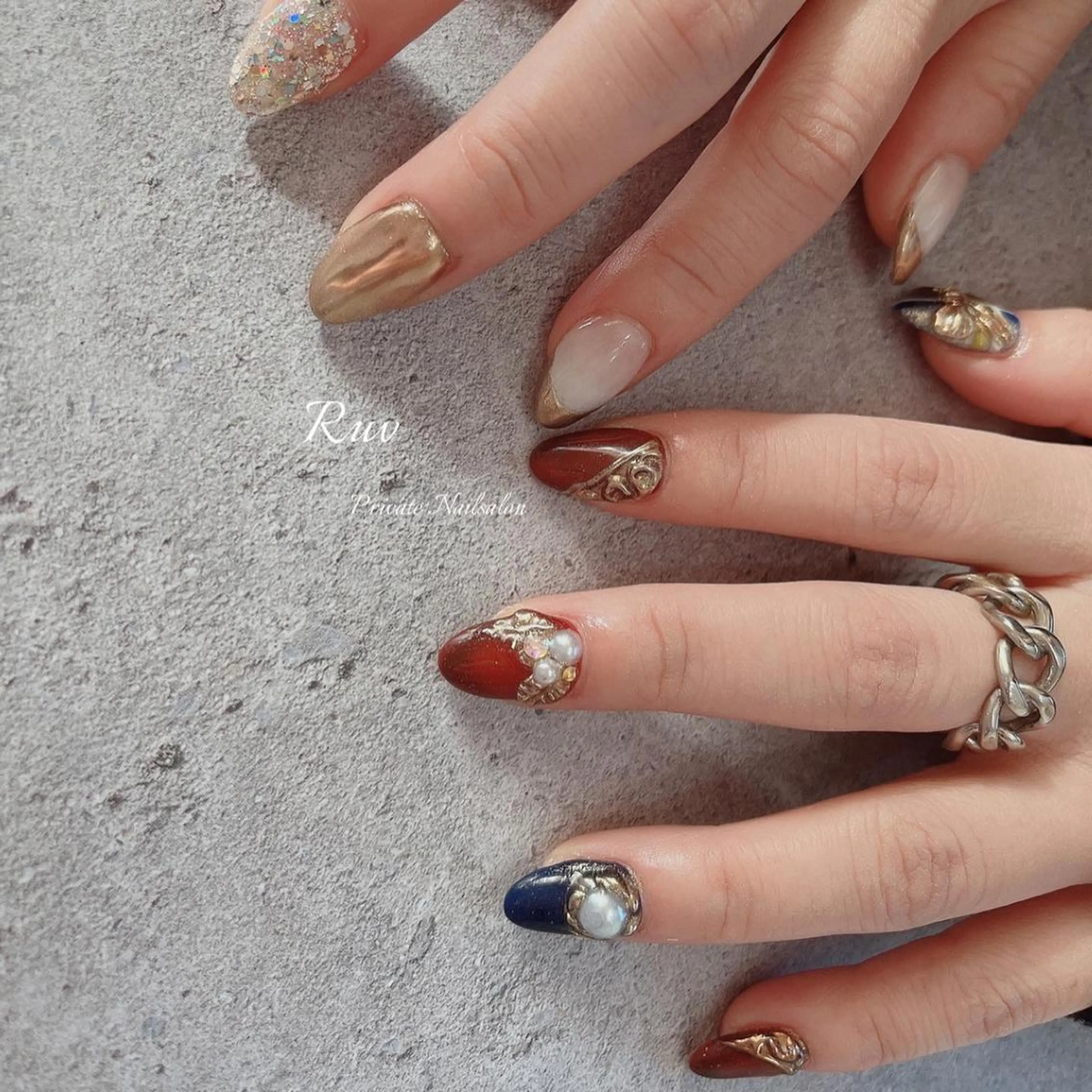 ネイル ハンドネイル プライベート ネイルサロン　ルヴのネイルデザイン