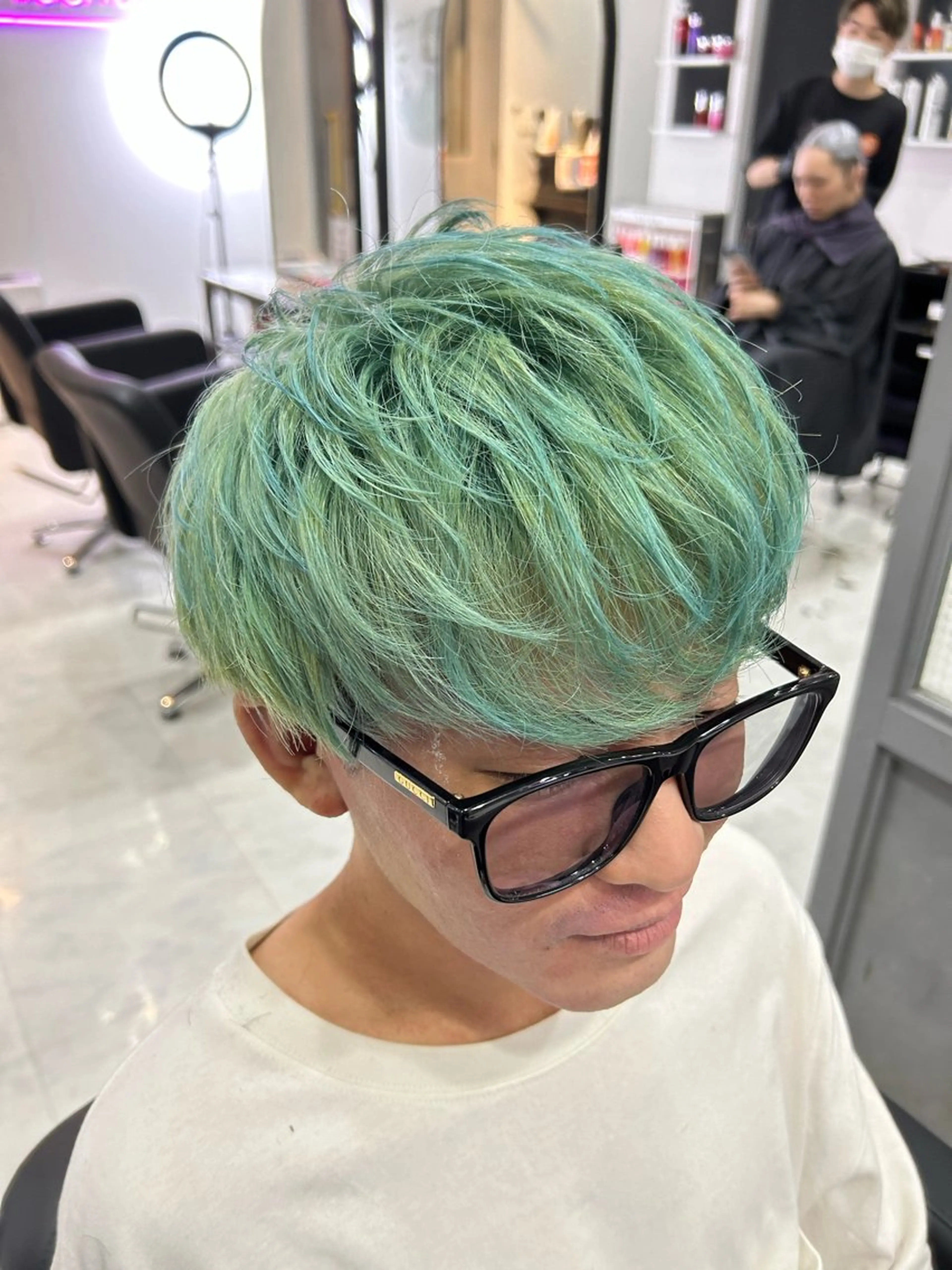 ショート カラー パーマ ヘアアレンジ メンズ カット ヘアカラー トリートメント 🔥メンズ特化渡辺 🔥ブリーチカラーのヘアスタイル