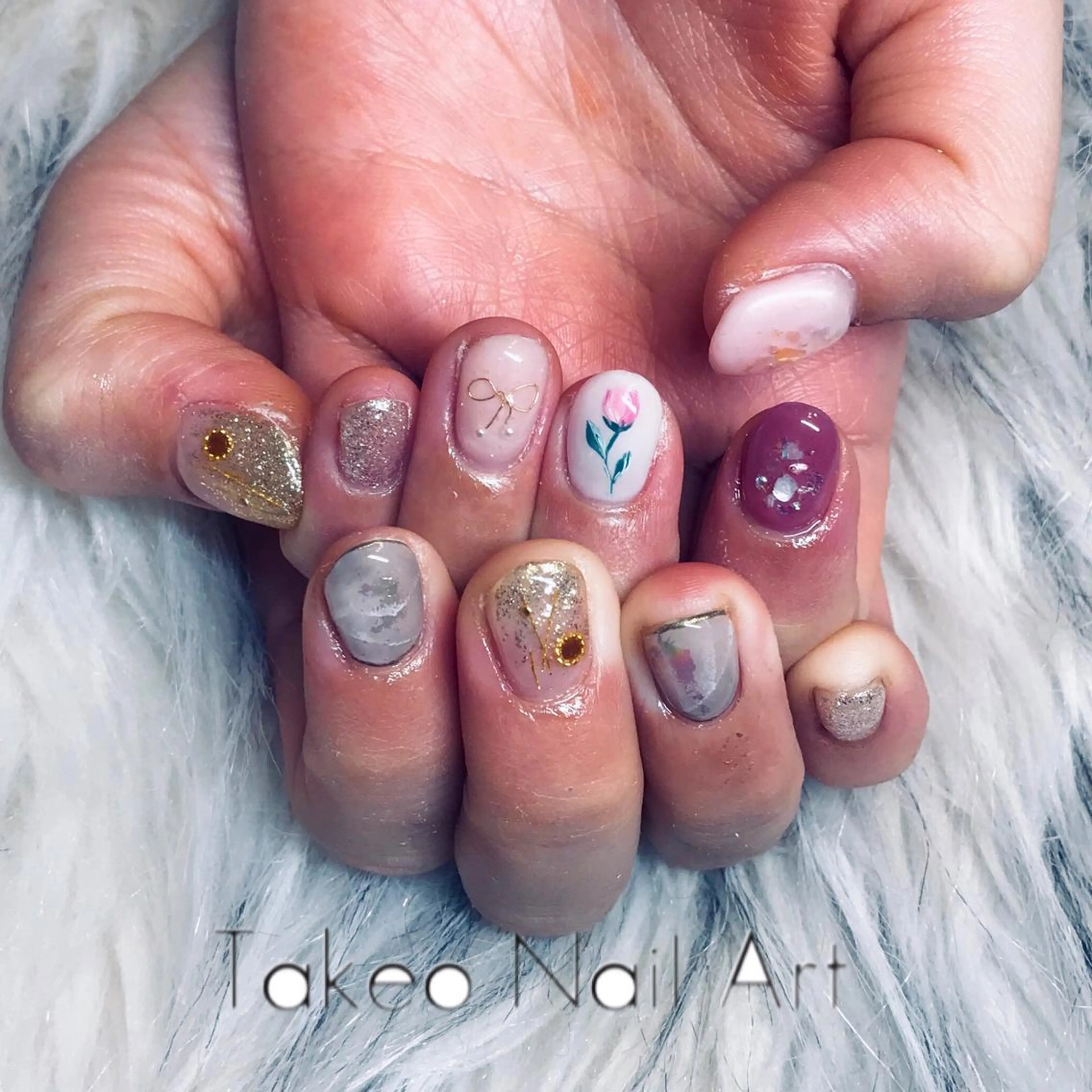 ショート ネイル ガーリー nail&eye Aoのマツエク・マツパデザイン