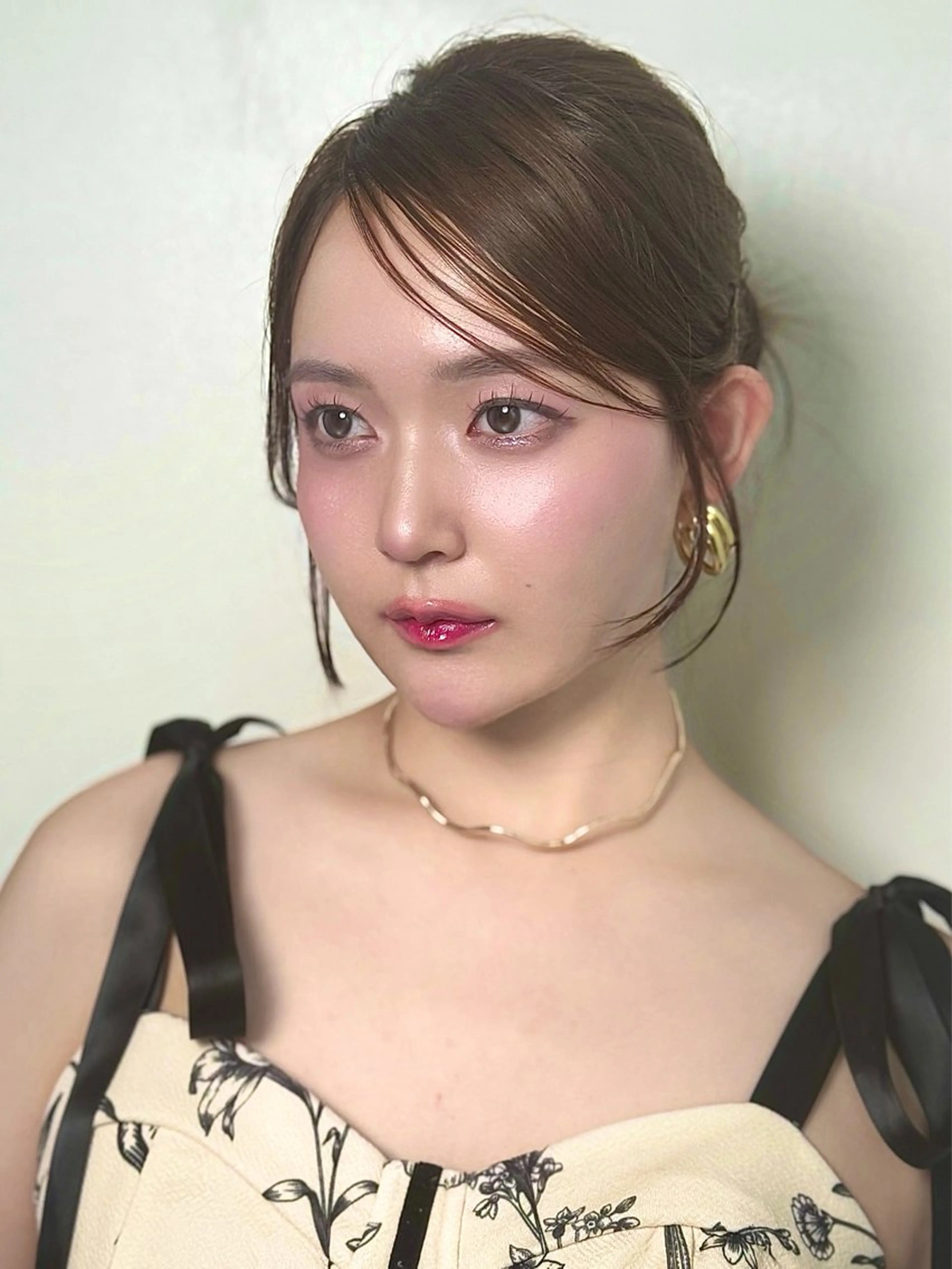 セミロング カラー 韓国ヘア♡ 顔まわりカットayaのヘアスタイル