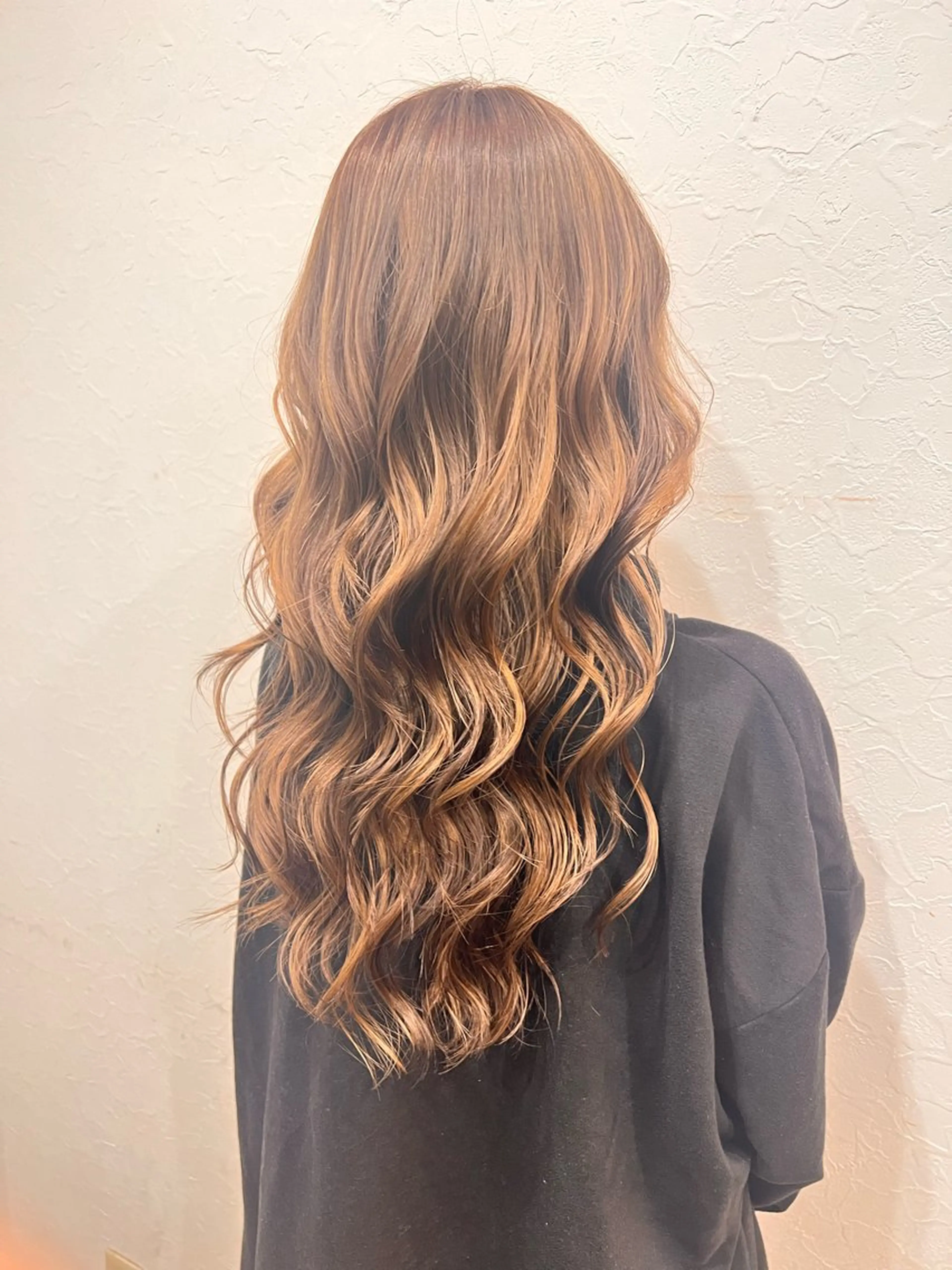 ロング カラー ブラウンカラー ハイライトカラー オレンジ オレンジブラウン ハイライト ヘアカラー たけかわ みずきのヘアスタイル