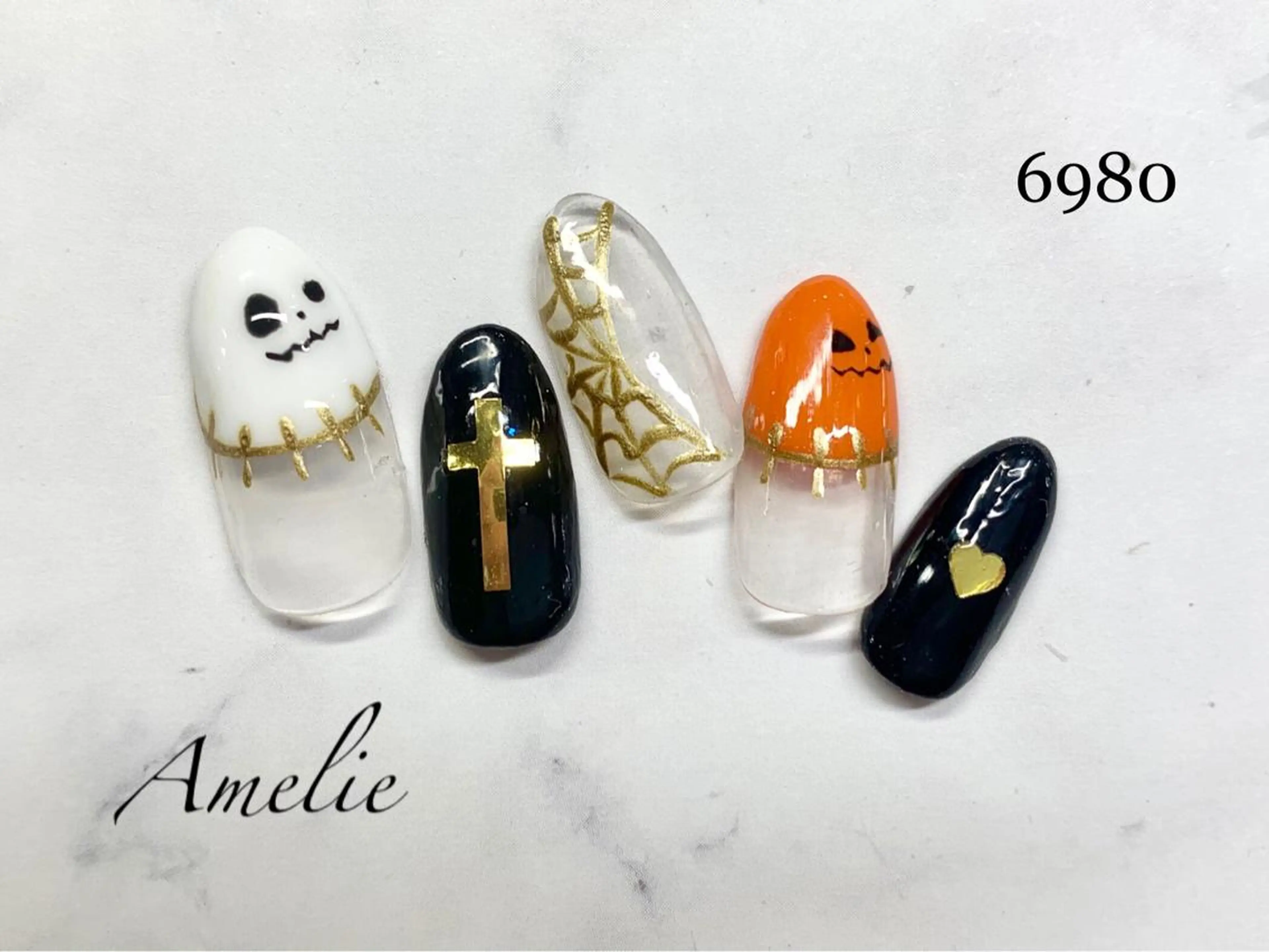 ネイル ハロウィン いちじゅう あおいのネイルデザイン