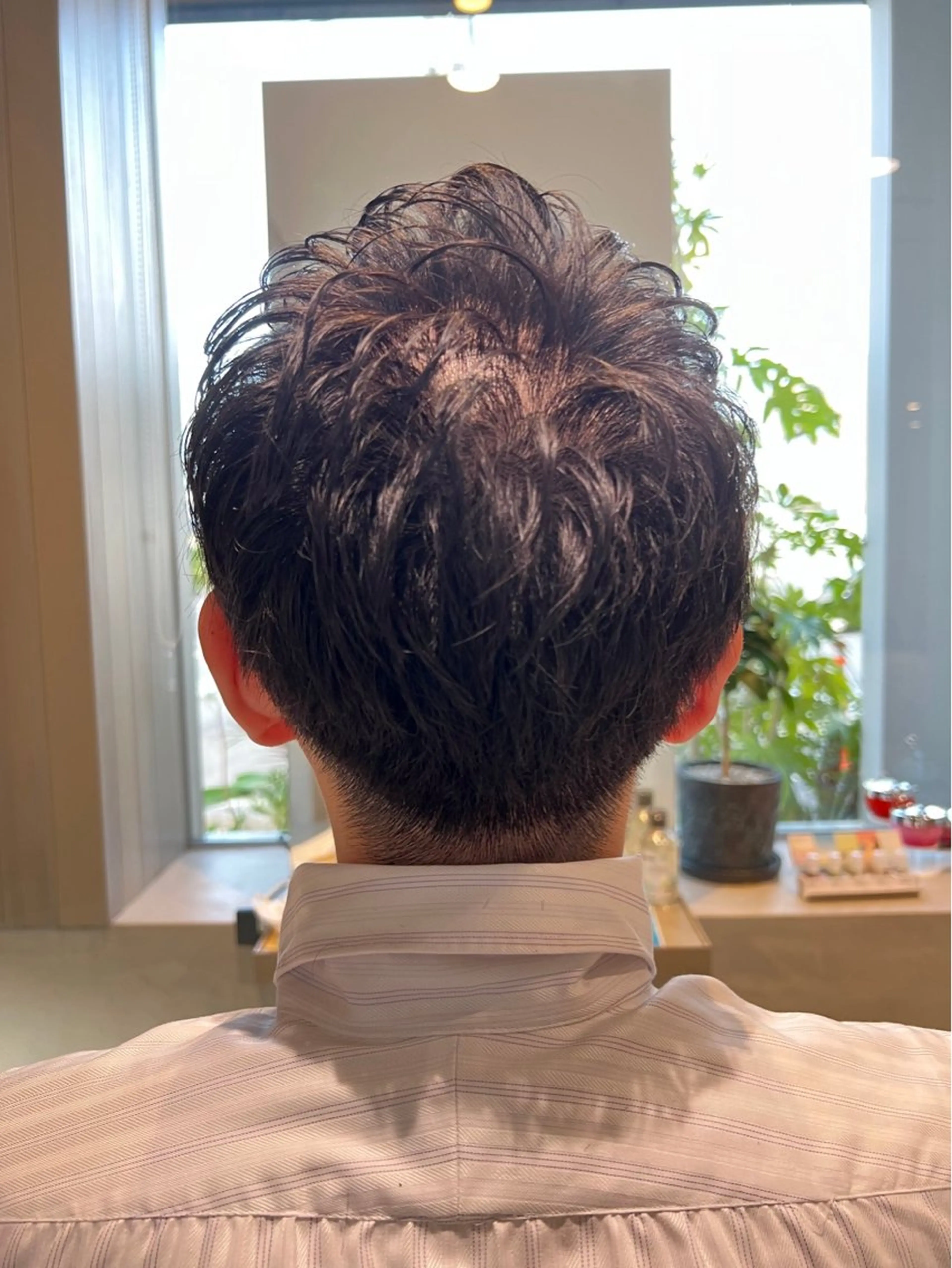 メンズ パーマ 藤本 麗未のヘアスタイル