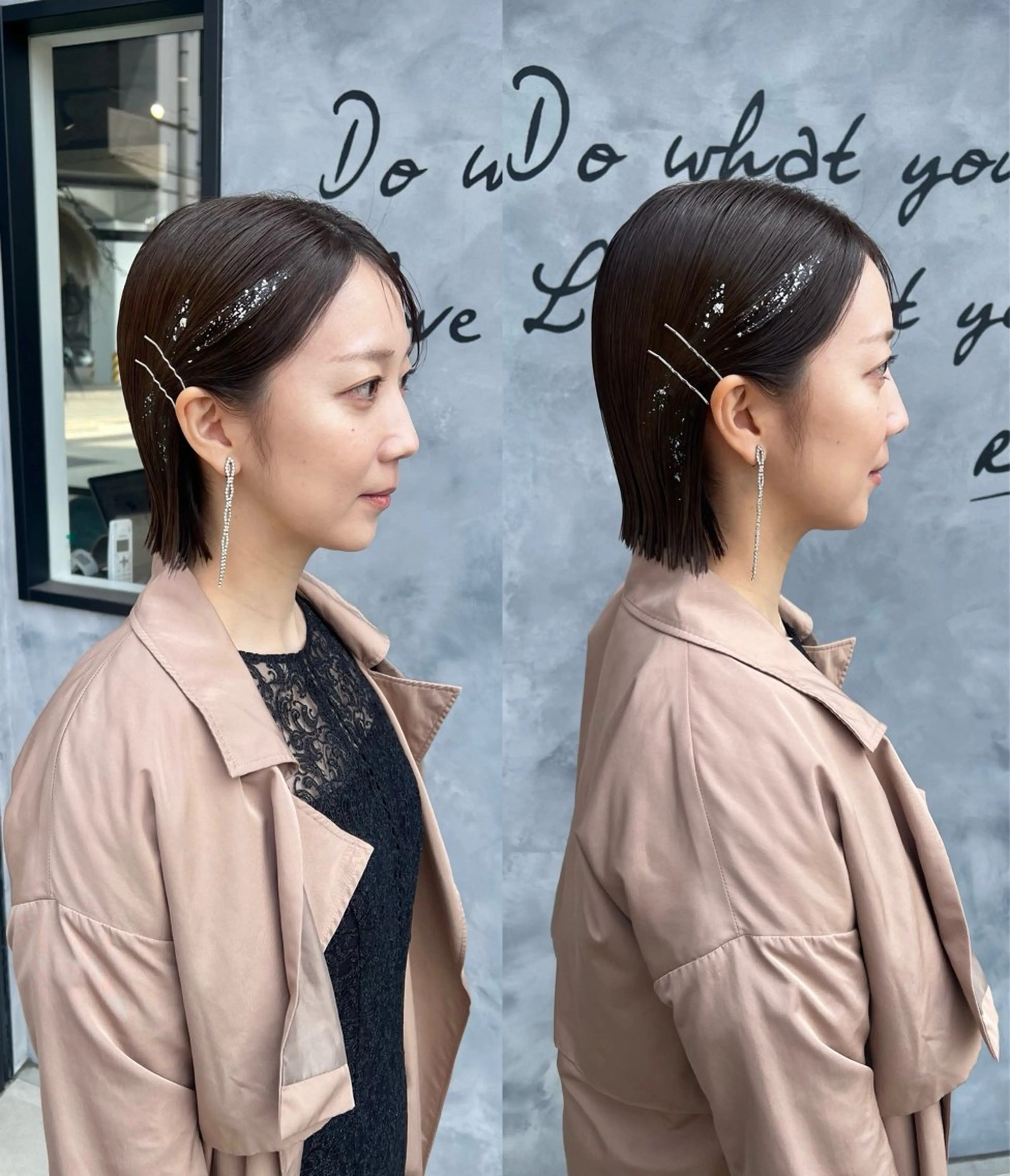 ショート ヘアアレンジ ヘアセット 黒阪 なみのヘアスタイル