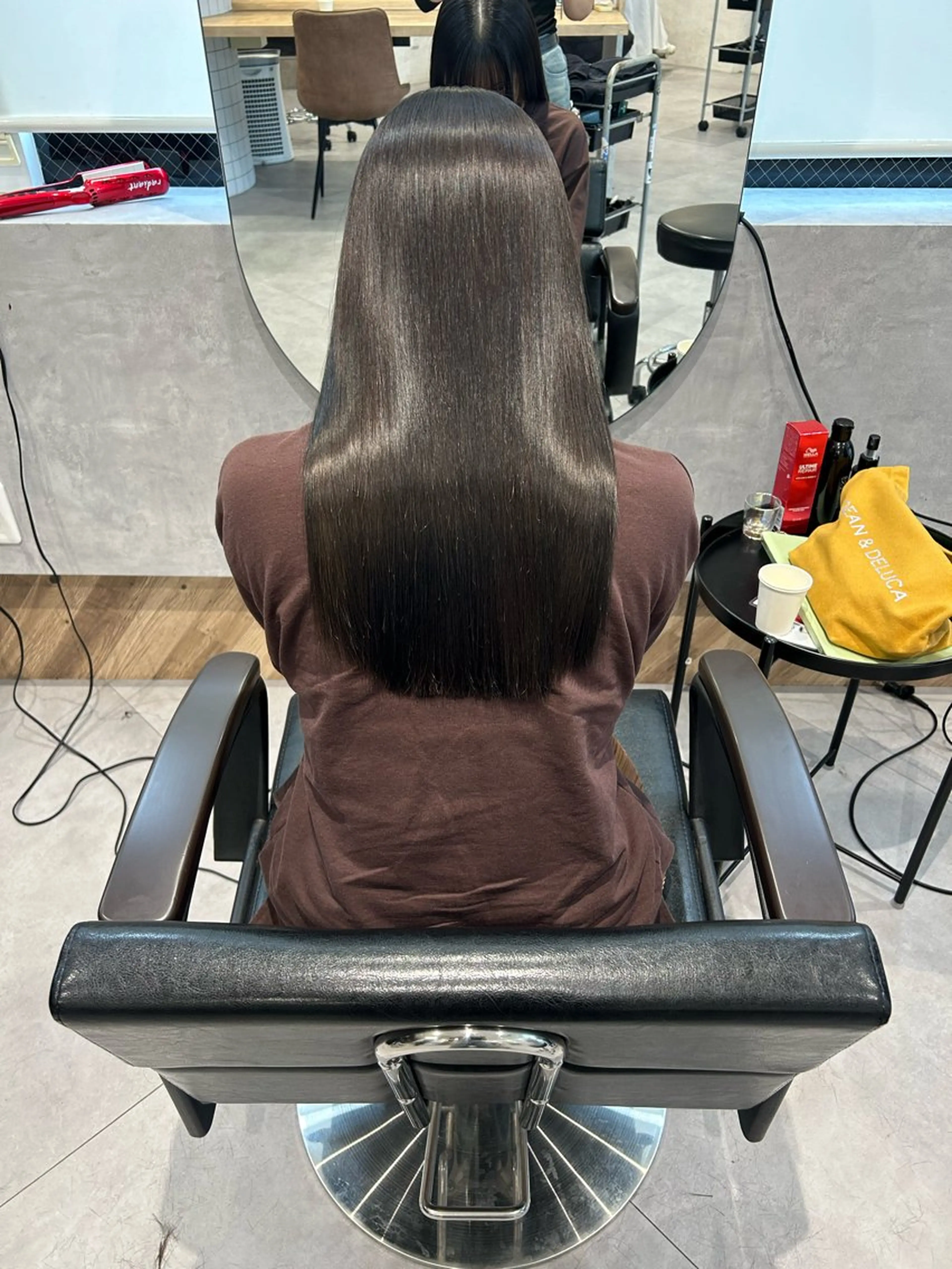 ロング トリートメント 縮毛矯正 柴田樹/大人可愛い 艶髪カラー/髪質改善のヘアスタイル