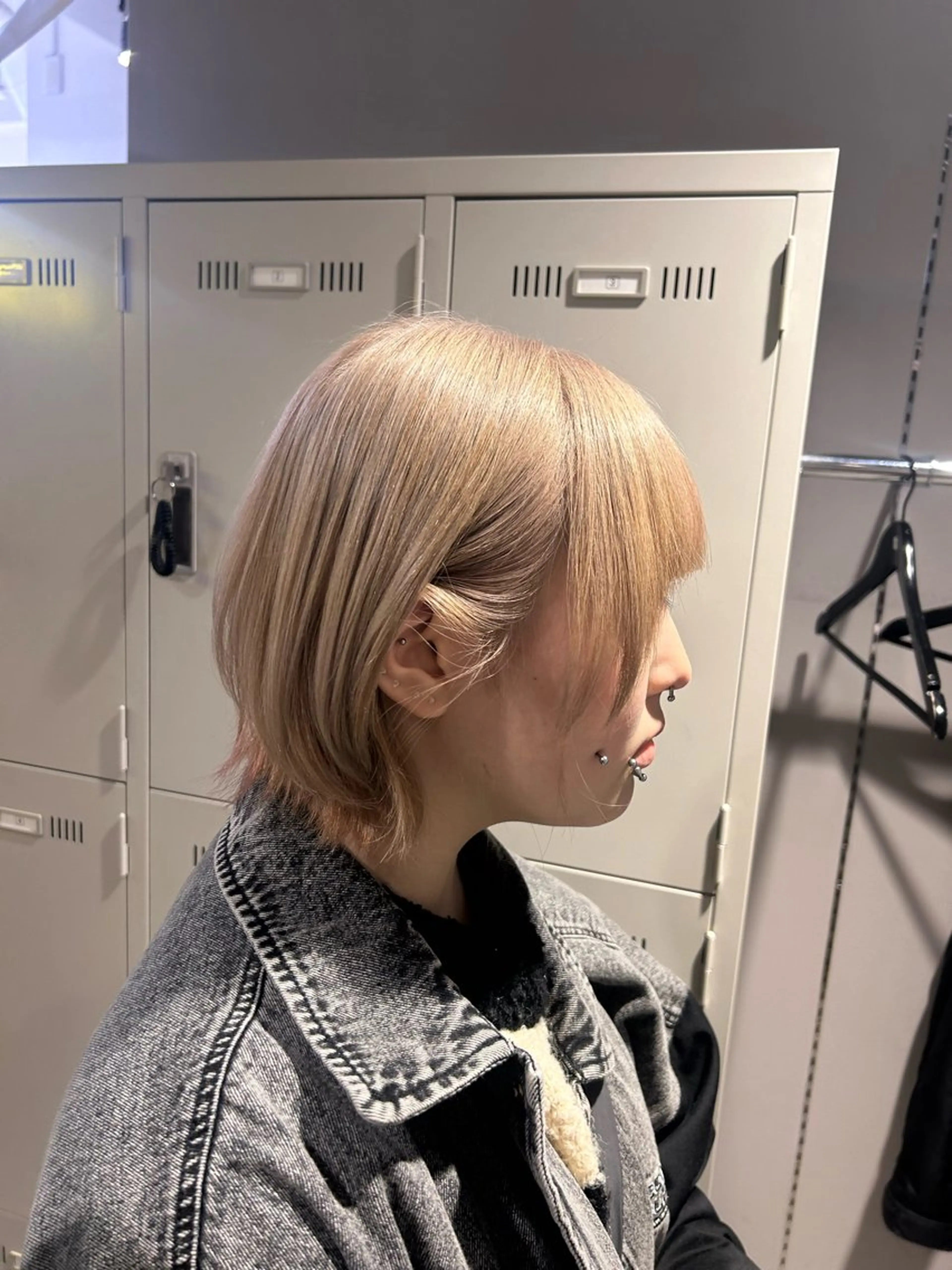 ショート カラー パーマ ヘアアレンジ メンズ キッズ ブリーチなしカラー/ ブラウン/レイヤーのヘアスタイル