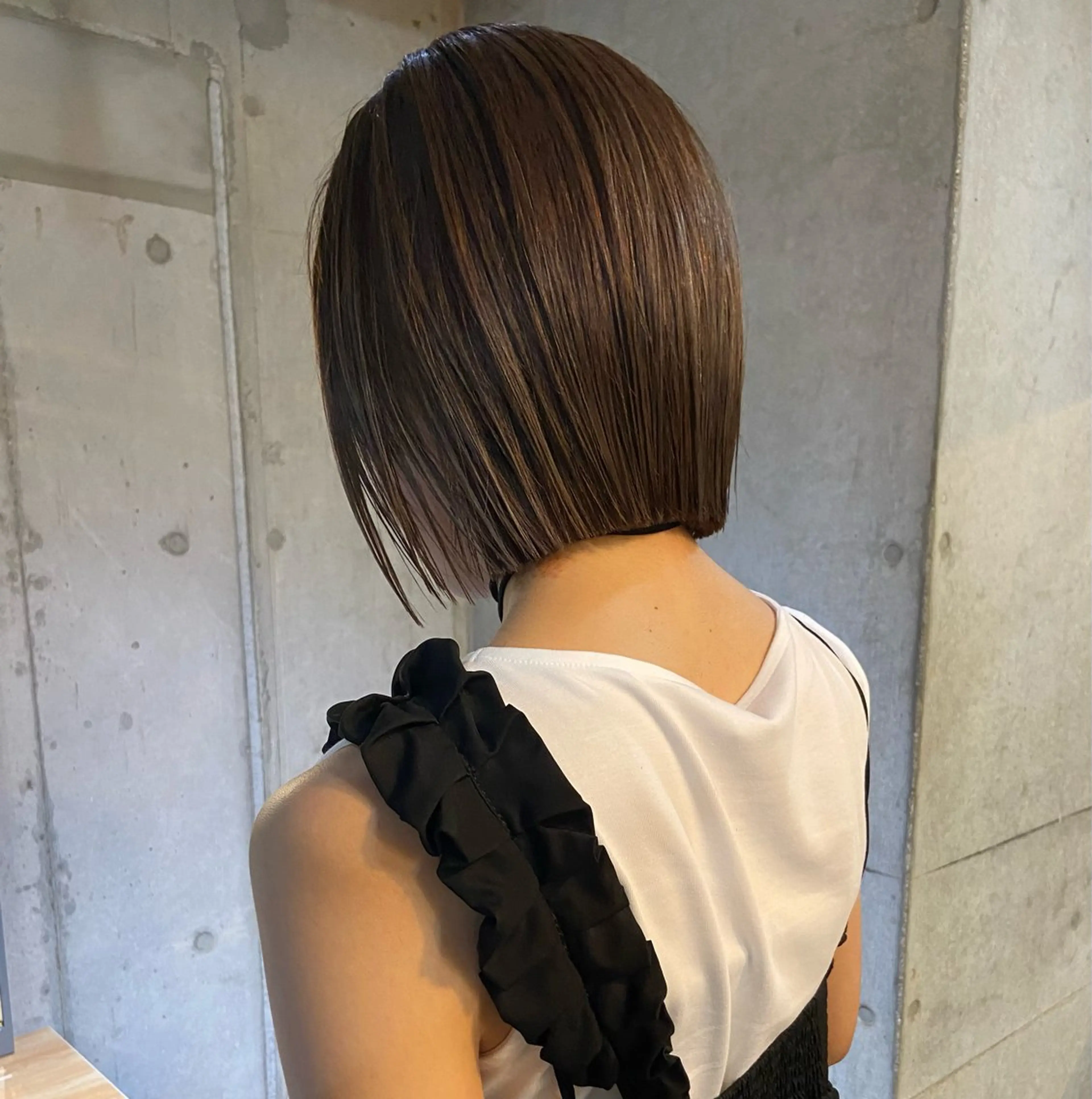 ショート ヘアアレンジ キッズ デザインパーマ ハイライトIkumiのヘアスタイル