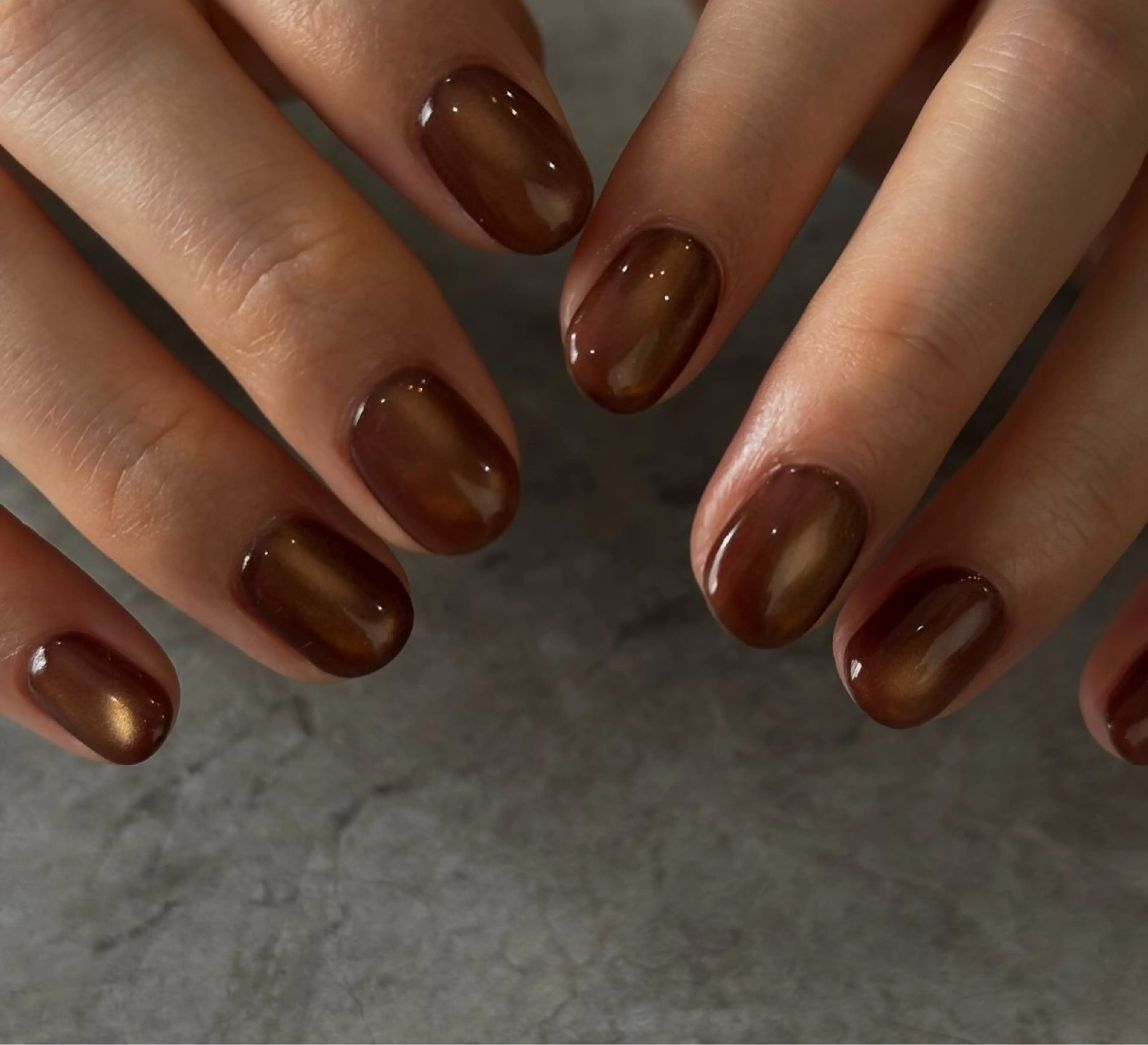 ネイル ブラウン ハンドネイル Blé nailのネイルデザイン