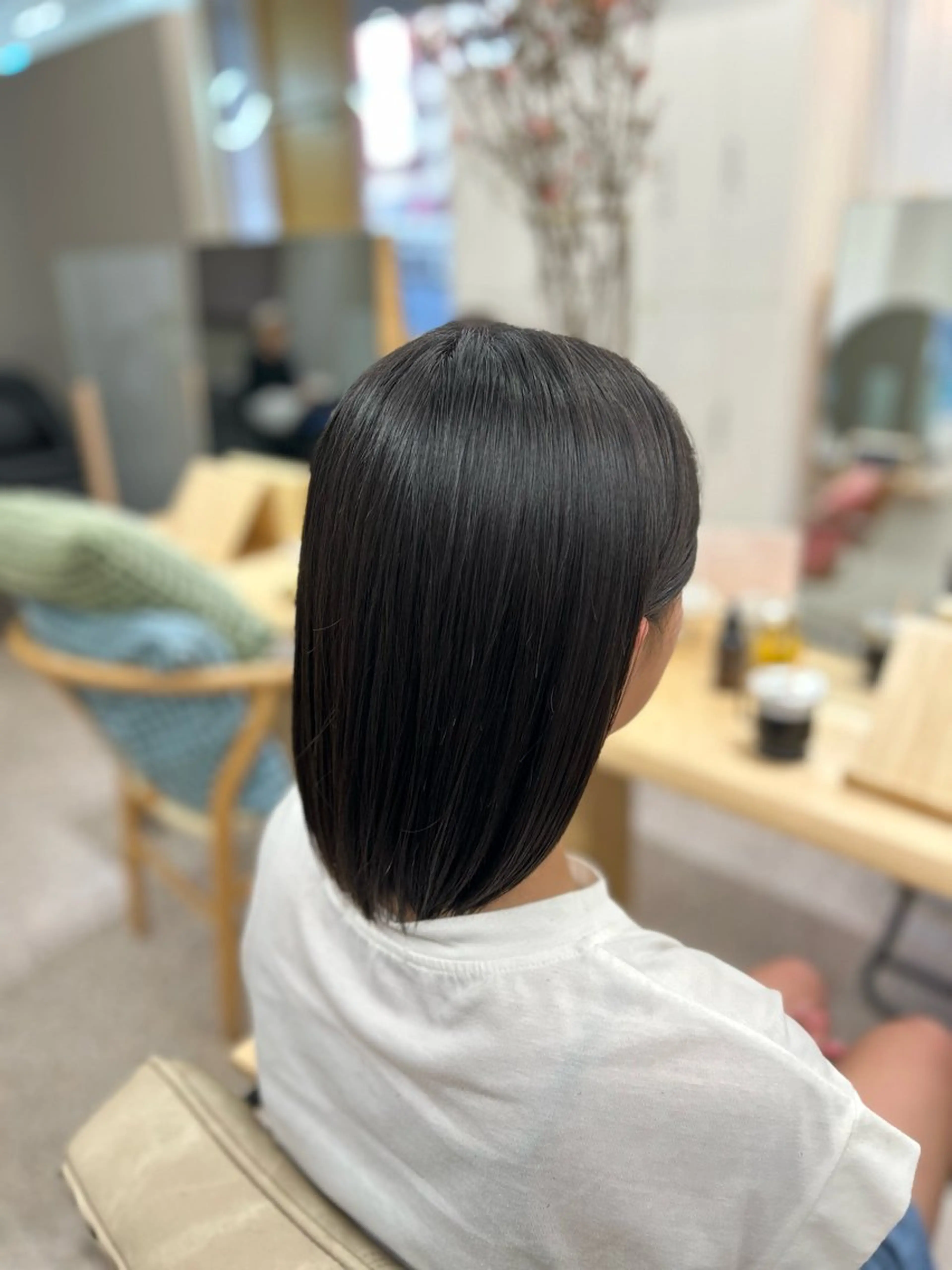 ミディアム 縮毛矯正 unica by milly 【緑地公園】所属・大野 優希のヘアスタイル