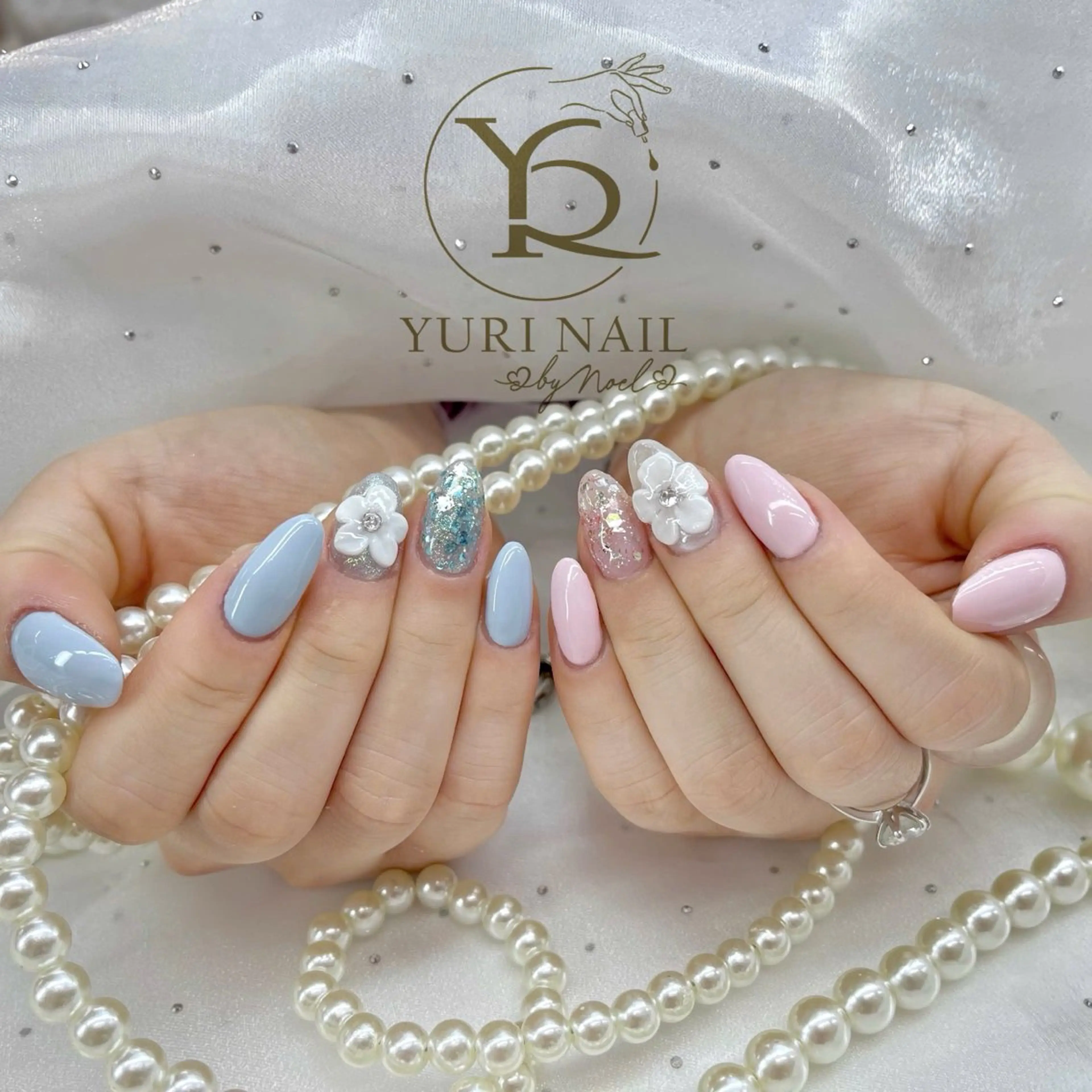 ネイル チークネイル フットネイル フレンチネイル グラデーション キラキラネイル ハンドネイル フットネイル ハンドケア YURI Nail Salon Funabashi所属・YURI Nail Funabashiのネイルデザイン
