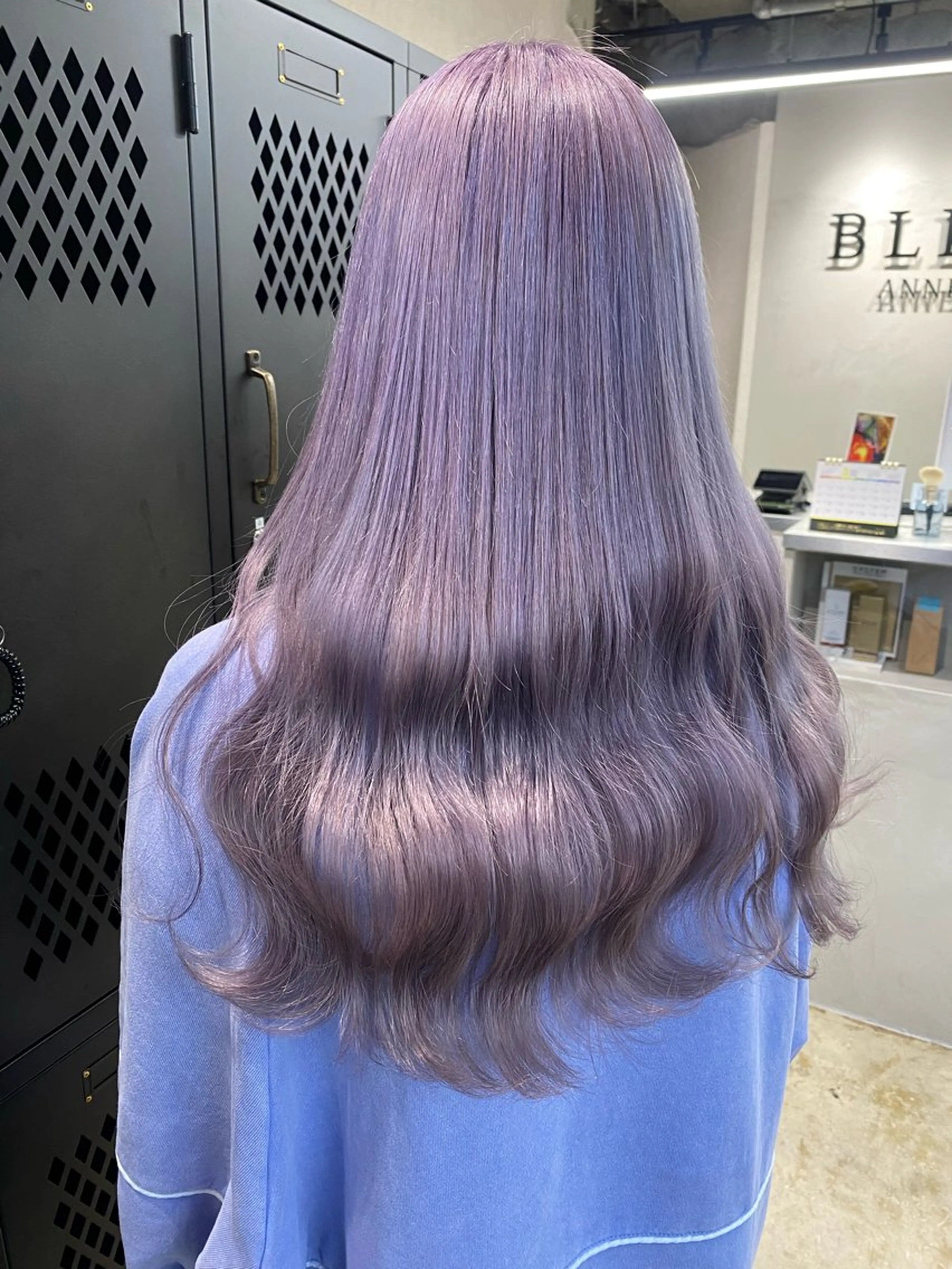 ロング カラー ラベンダーカラー ヘアカラー ブレンバイドット所属・ニュアンスカラー/ 🫧レミ(坊主)のヘアスタイル