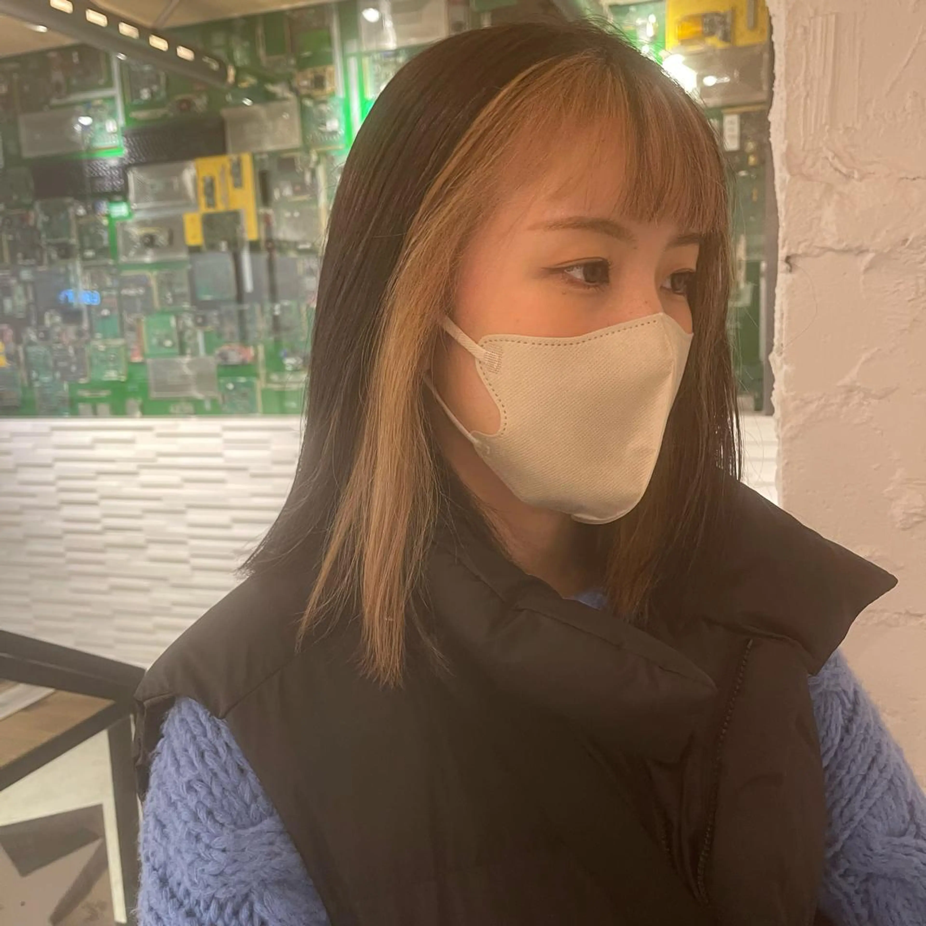 ミディアム カラー ヘアカラー トリートメント nameless miichiのヘアスタイル