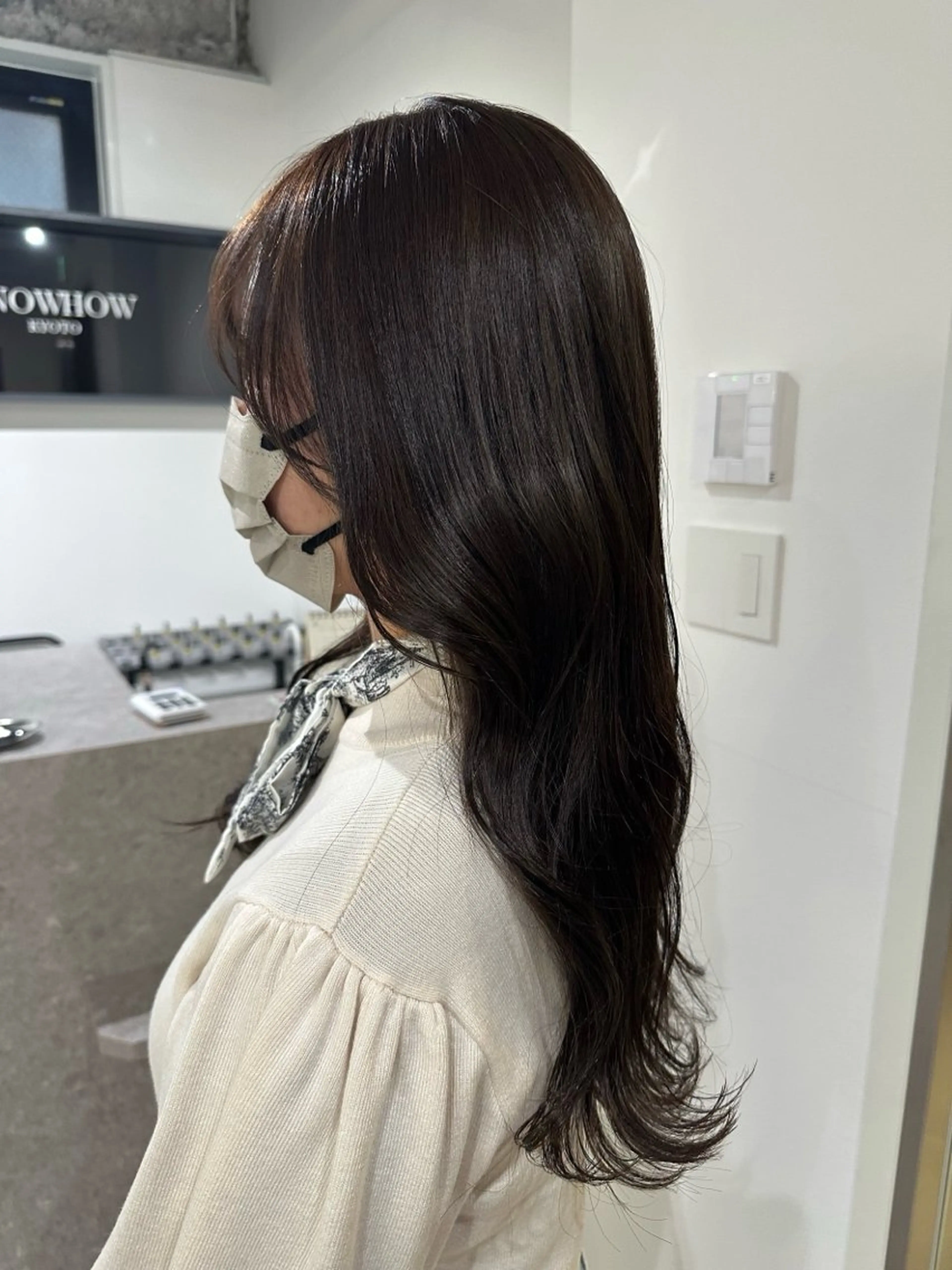 カラー ブラウンカラー 透明感カラー ダークブラウン ヘアカラー カラーモデル募集/ 森本明花のヘアスタイル