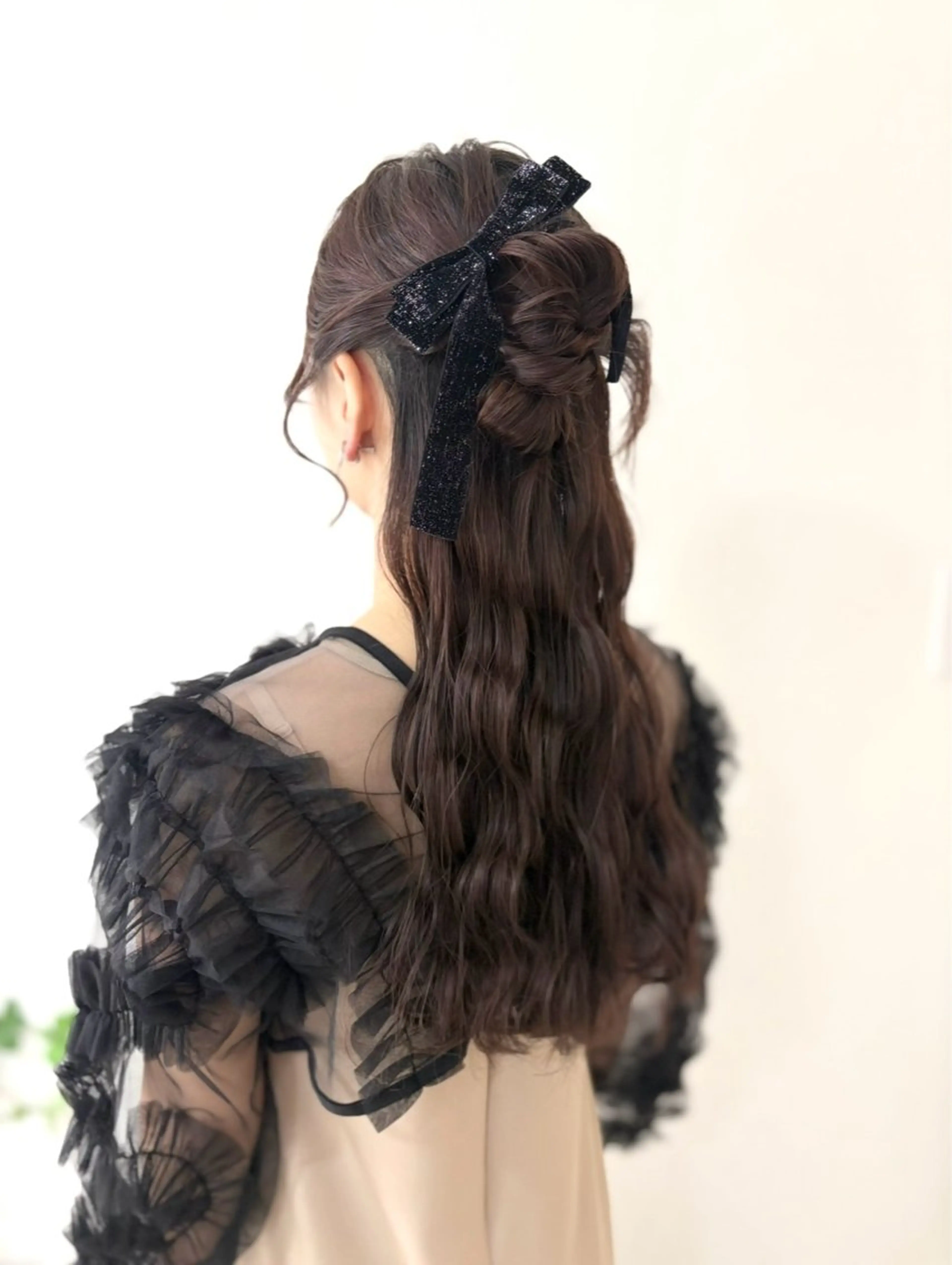 ロング ヘアアレンジ ハーフアップ ヘアセット ヘアセットサロン /上坪愛美のヘアスタイル