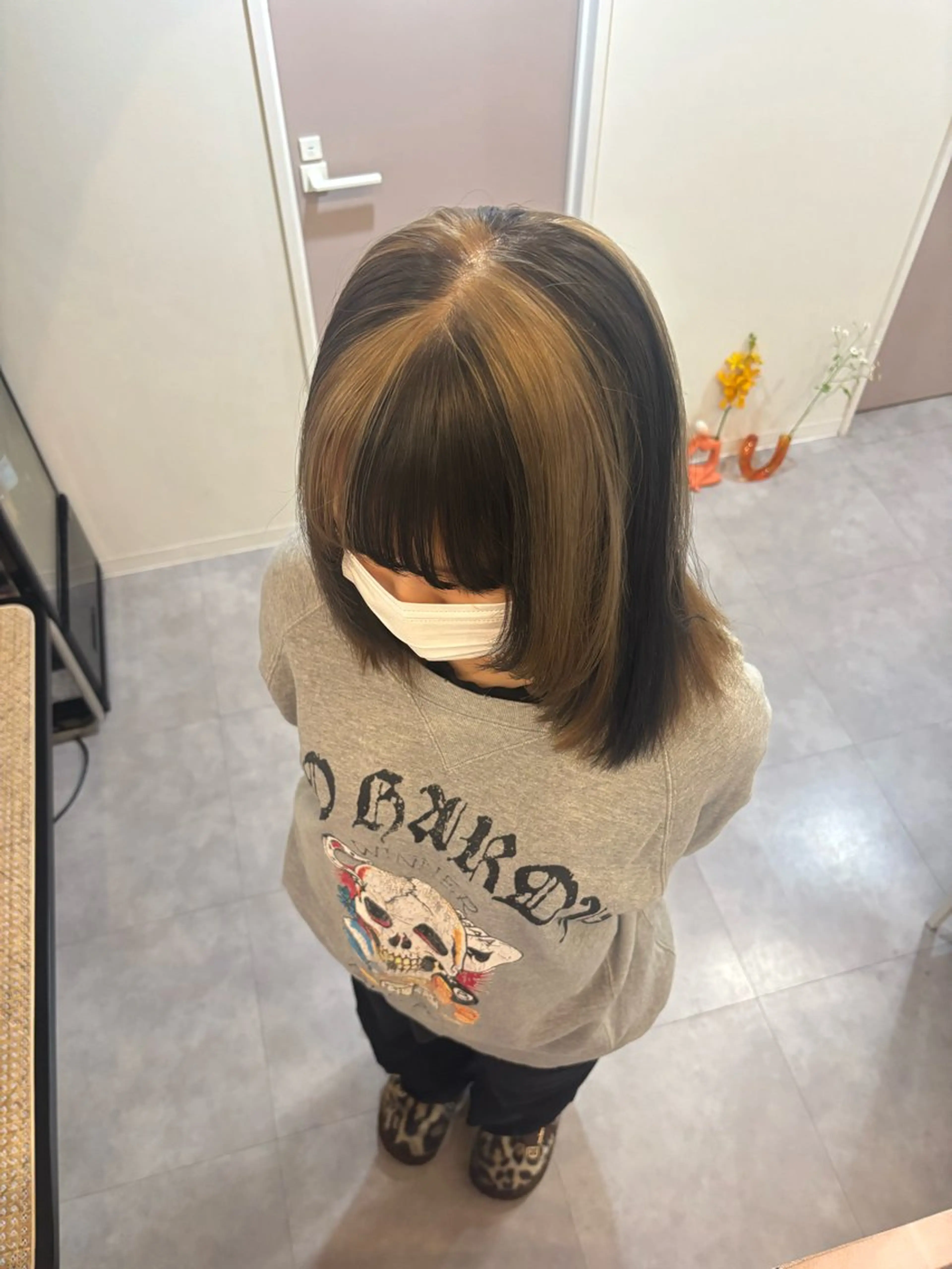 セミロング ヘアカラー 倉田 光希のヘアスタイル