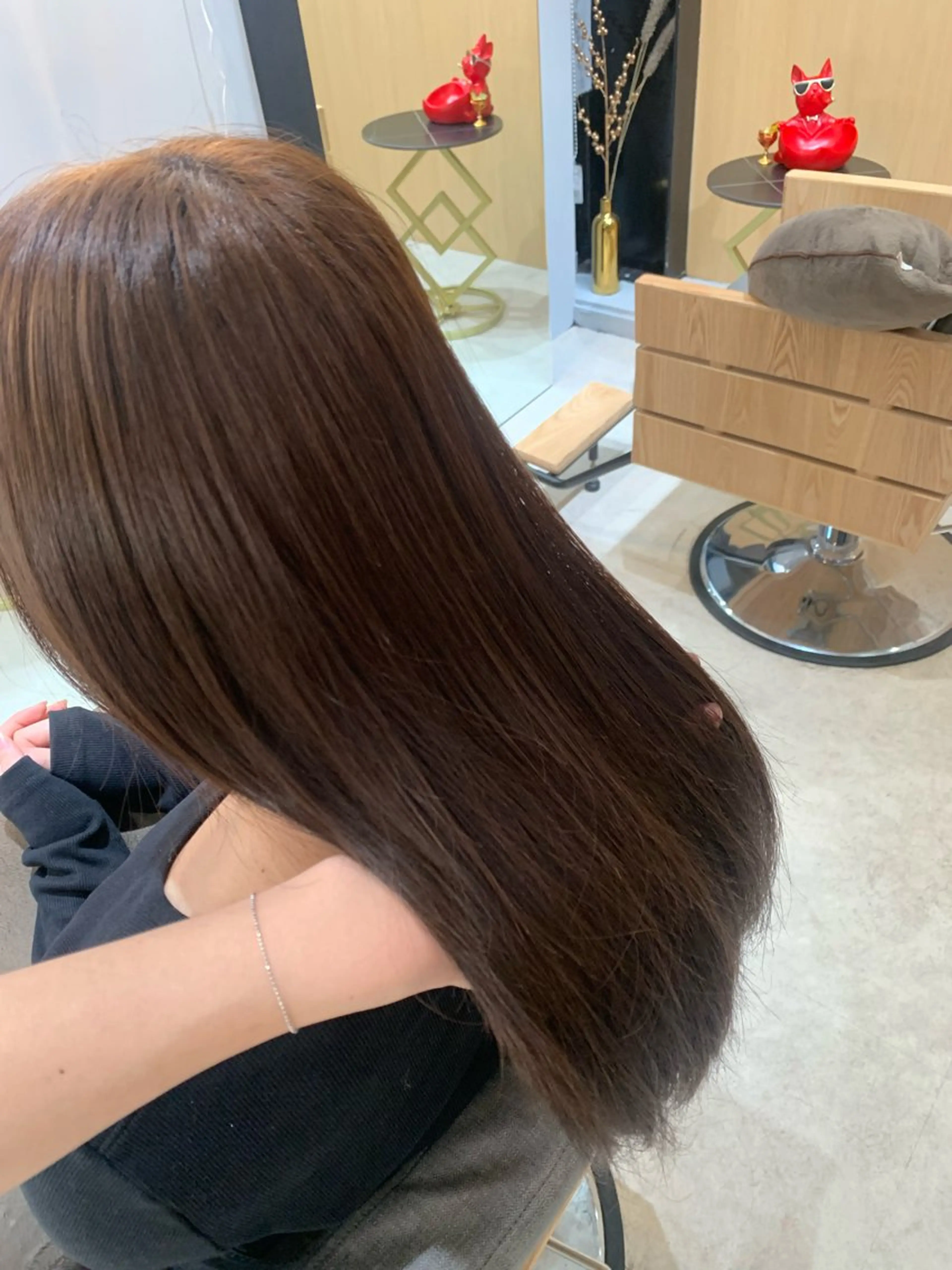 ロング 顔周りカット ヘアカラー 本多 永佳のヘアスタイル