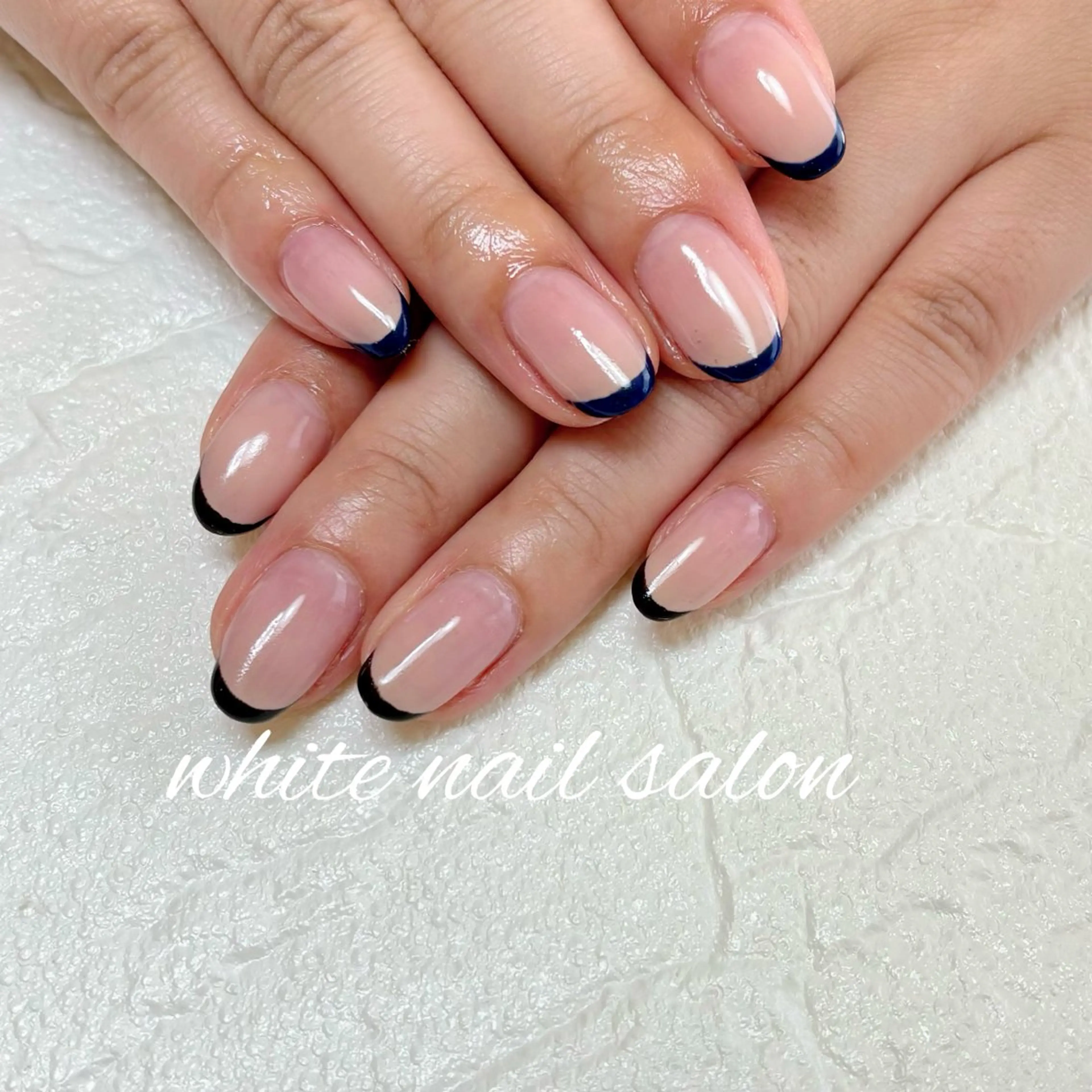 ネイル フレンチネイル ホワイト ハンドネイル white nail salonのネイルデザイン